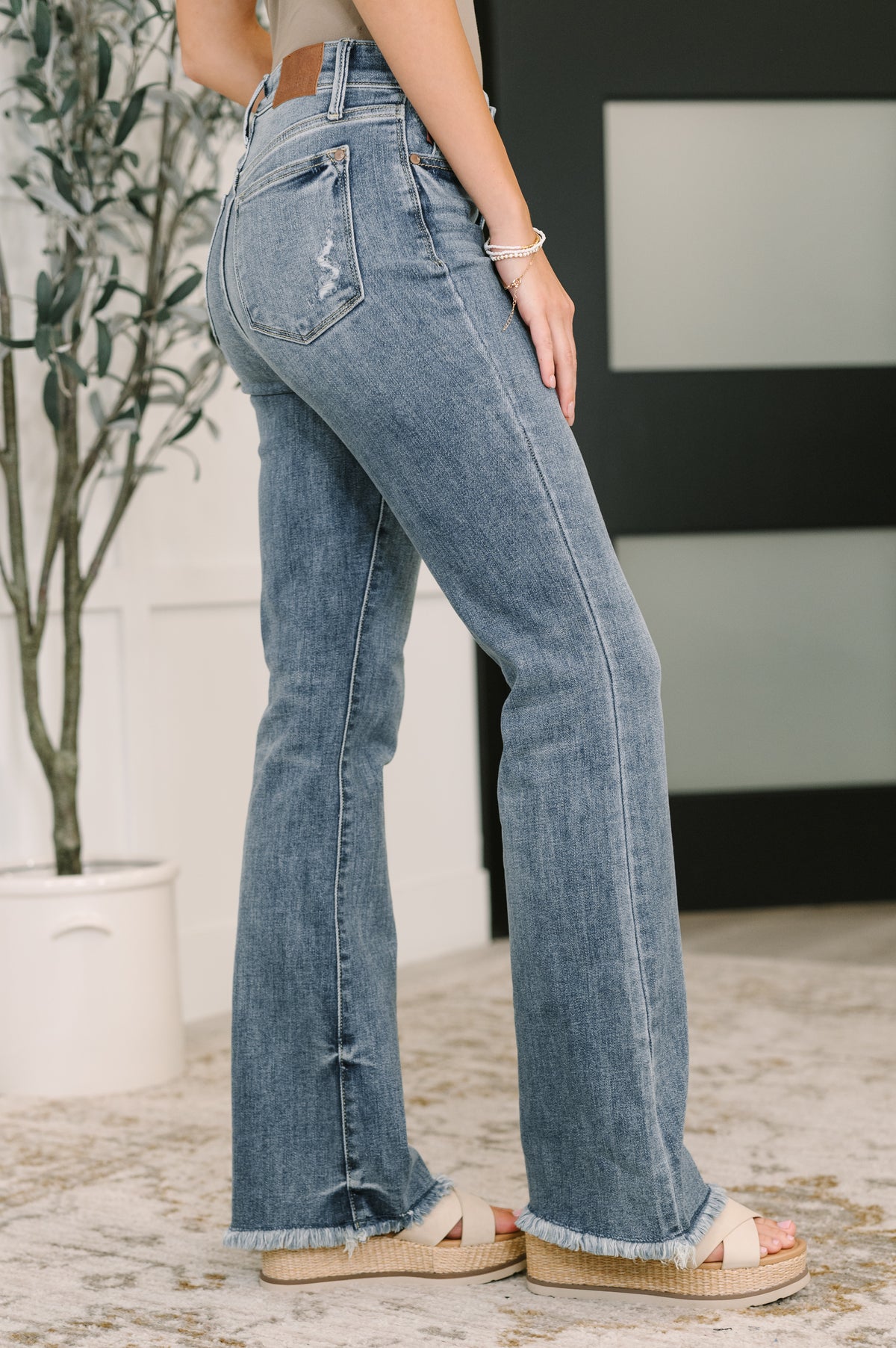 Robin High Waist Bootcut with Fray Hem - 9/24/2025
