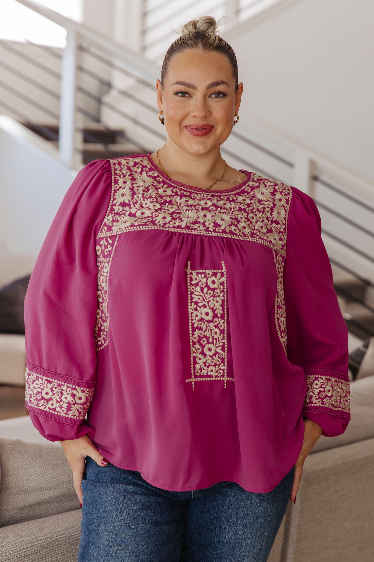 Rodeo Queen Embroidered Blouse - 1/8/2026