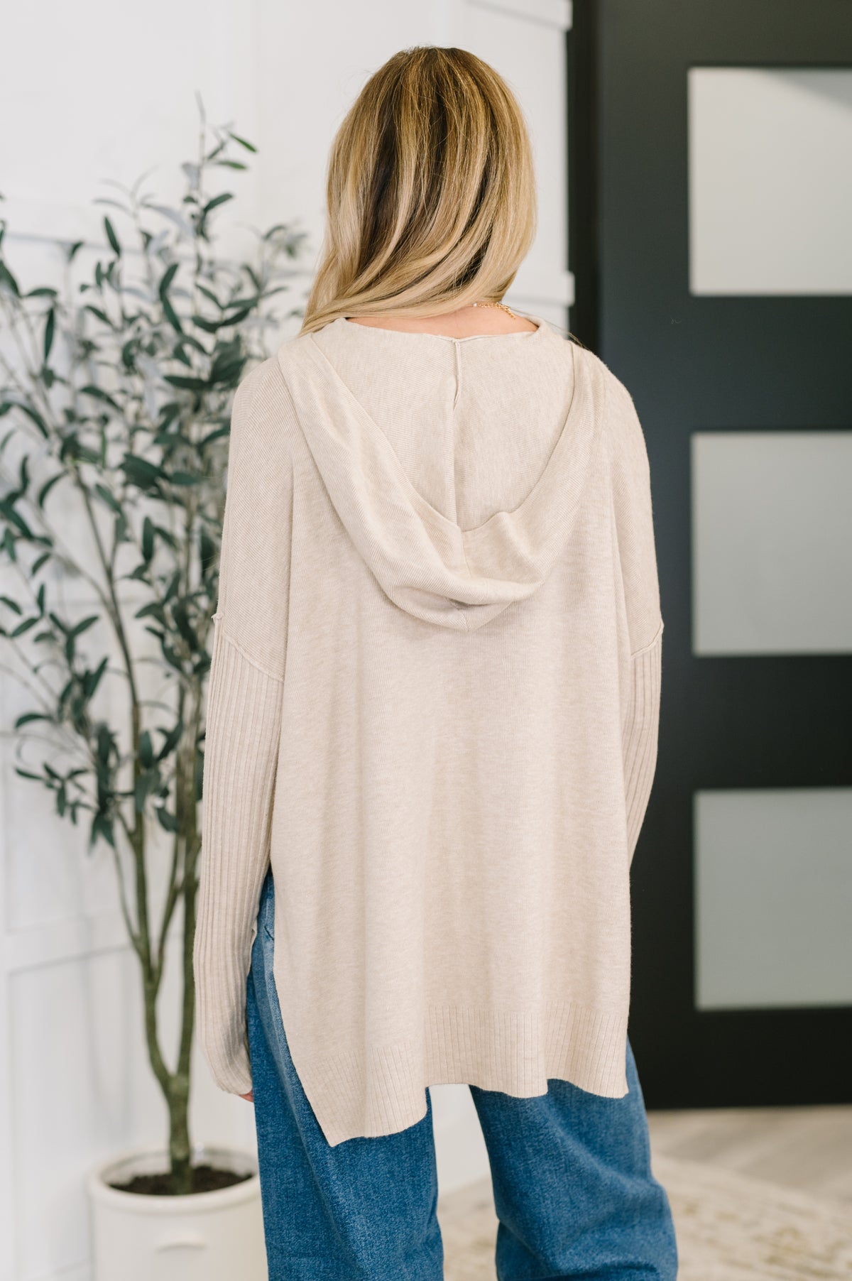 Running Late Hooded Long Sleeve in Beige - 10/29/2025