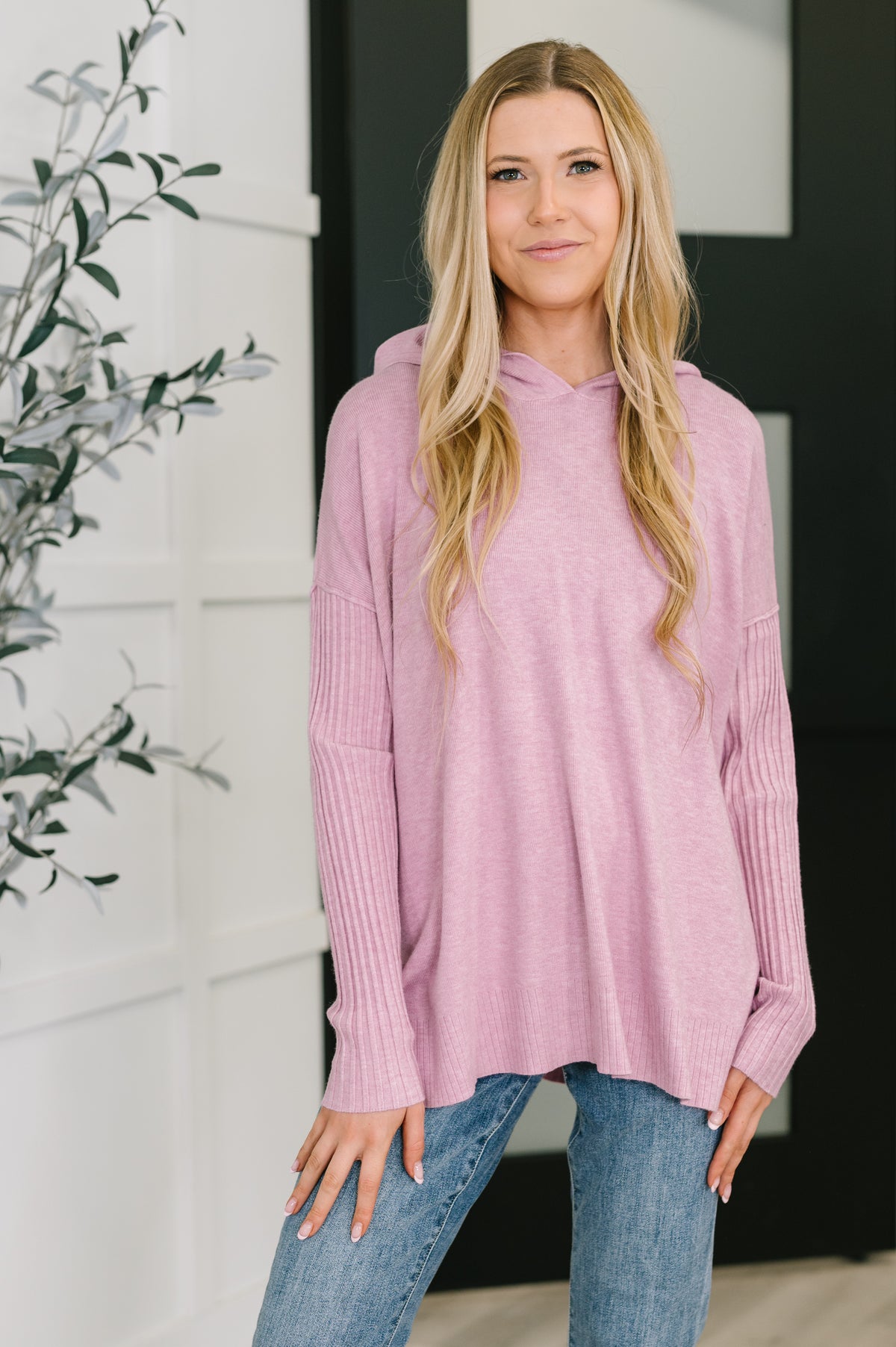 Running Late Hooded Long Sleeve in Mauve - 10/29/2025