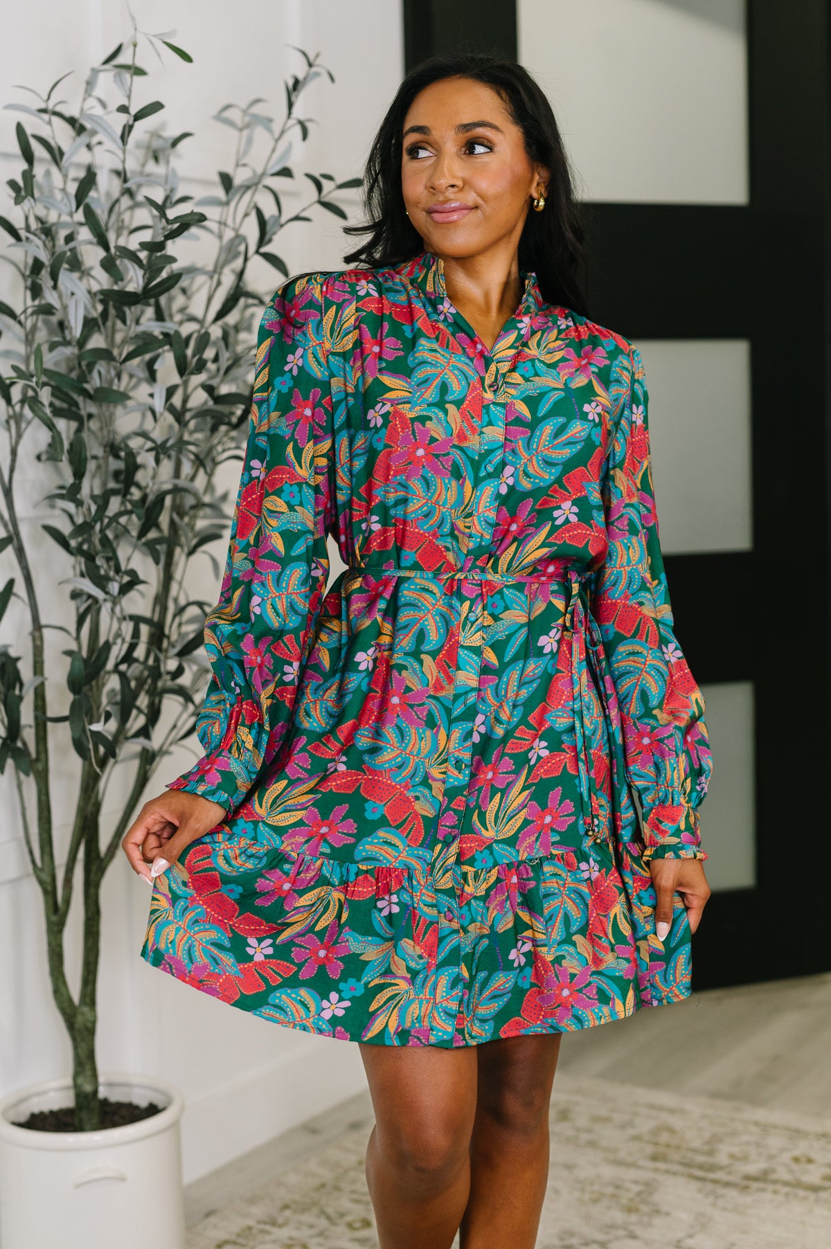 Rustic Retreat Long Sleeve Dress - 10/17/2025