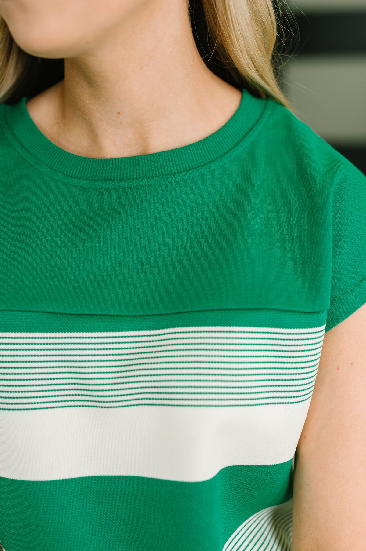 See Me in Action Crew Neck Cap Sleeve Top - 7/17/2026