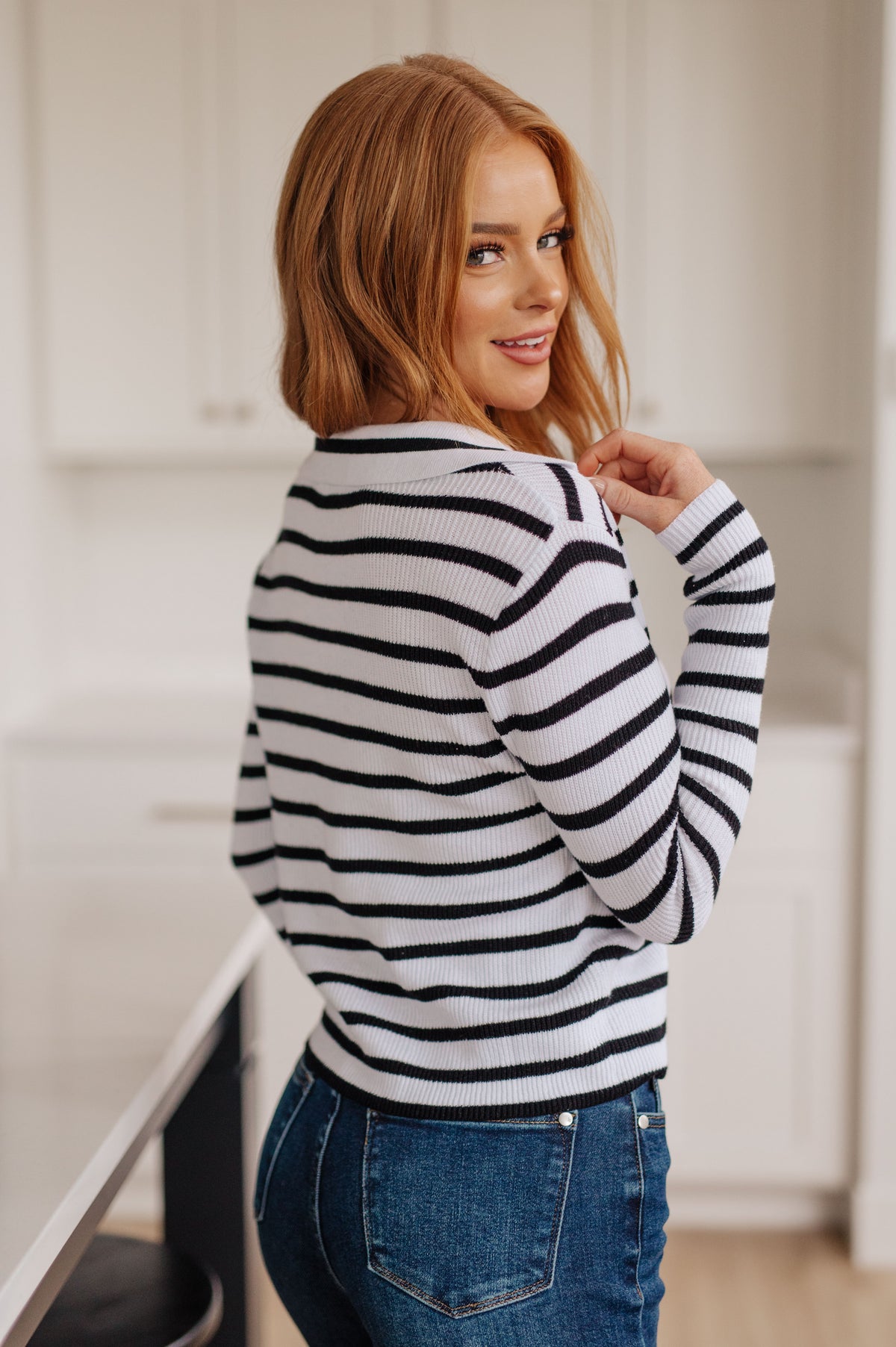 Self Improvement V-Neck Striped Sweater - 11/3/2023