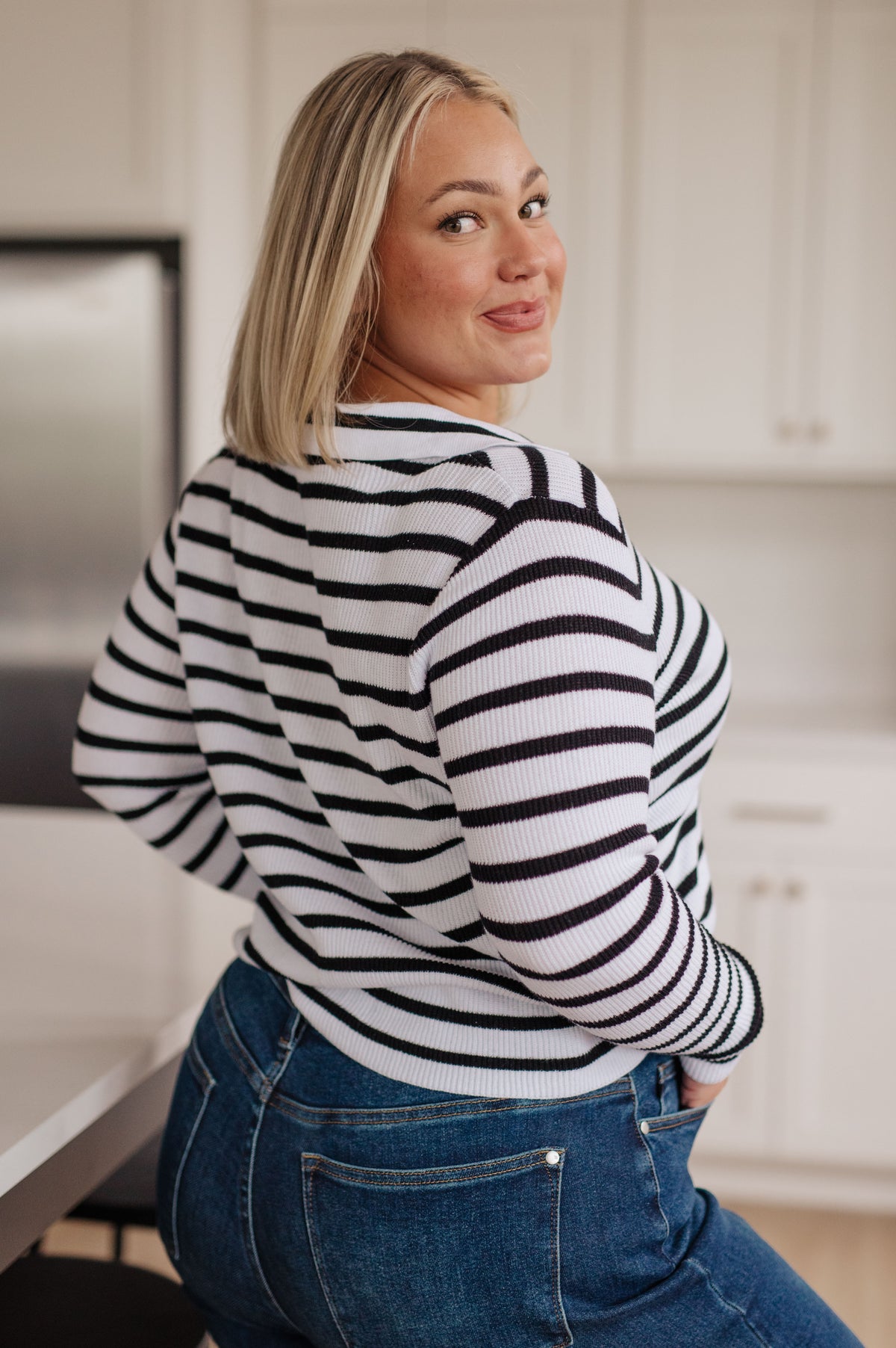 Self Improvement V-Neck Striped Sweater - 11/3/2023