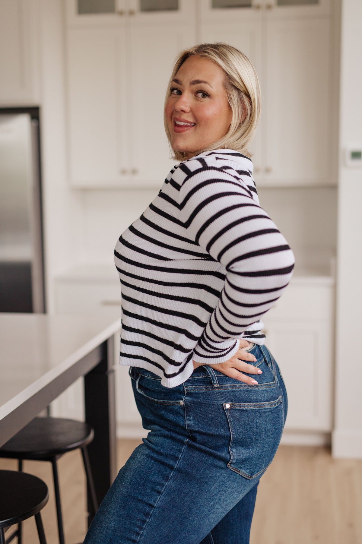 Self Improvement V-Neck Striped Sweater - 11/3/2023