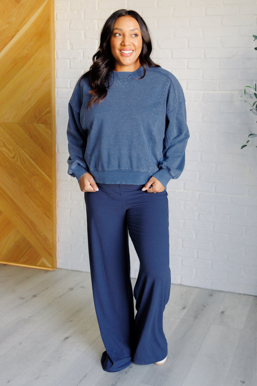 Shavasana Everyday Wide Leg Jumpsuit in Navy - 9/19/2024