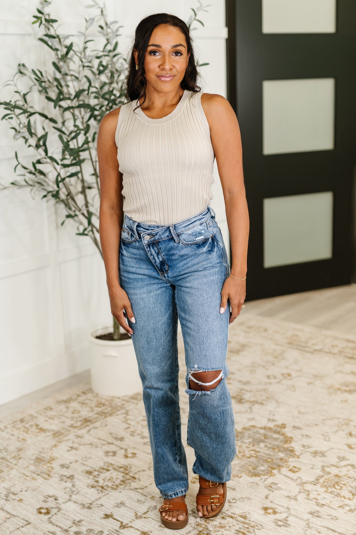 She's Exceptional Ribbed Crew Neck Tank Top - 6/12/2025