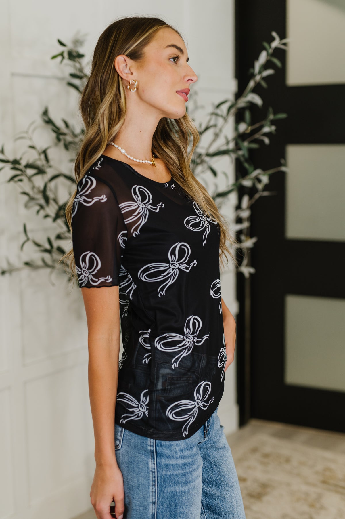 PREORDER: Sheer Bow Layering Top - Ships in 2-3 weeks