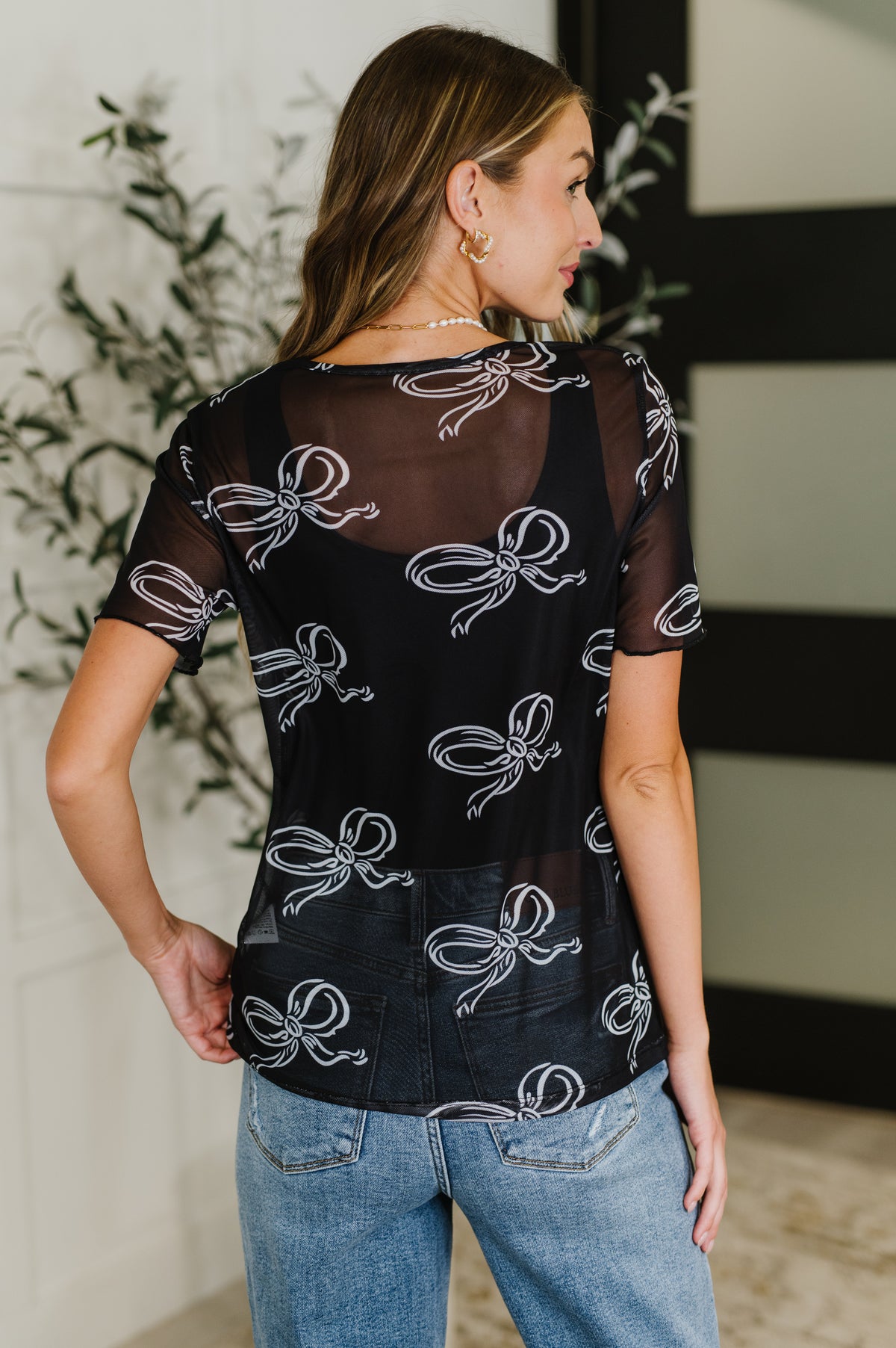 PREORDER: Sheer Bow Layering Top - Ships in 2-3 weeks