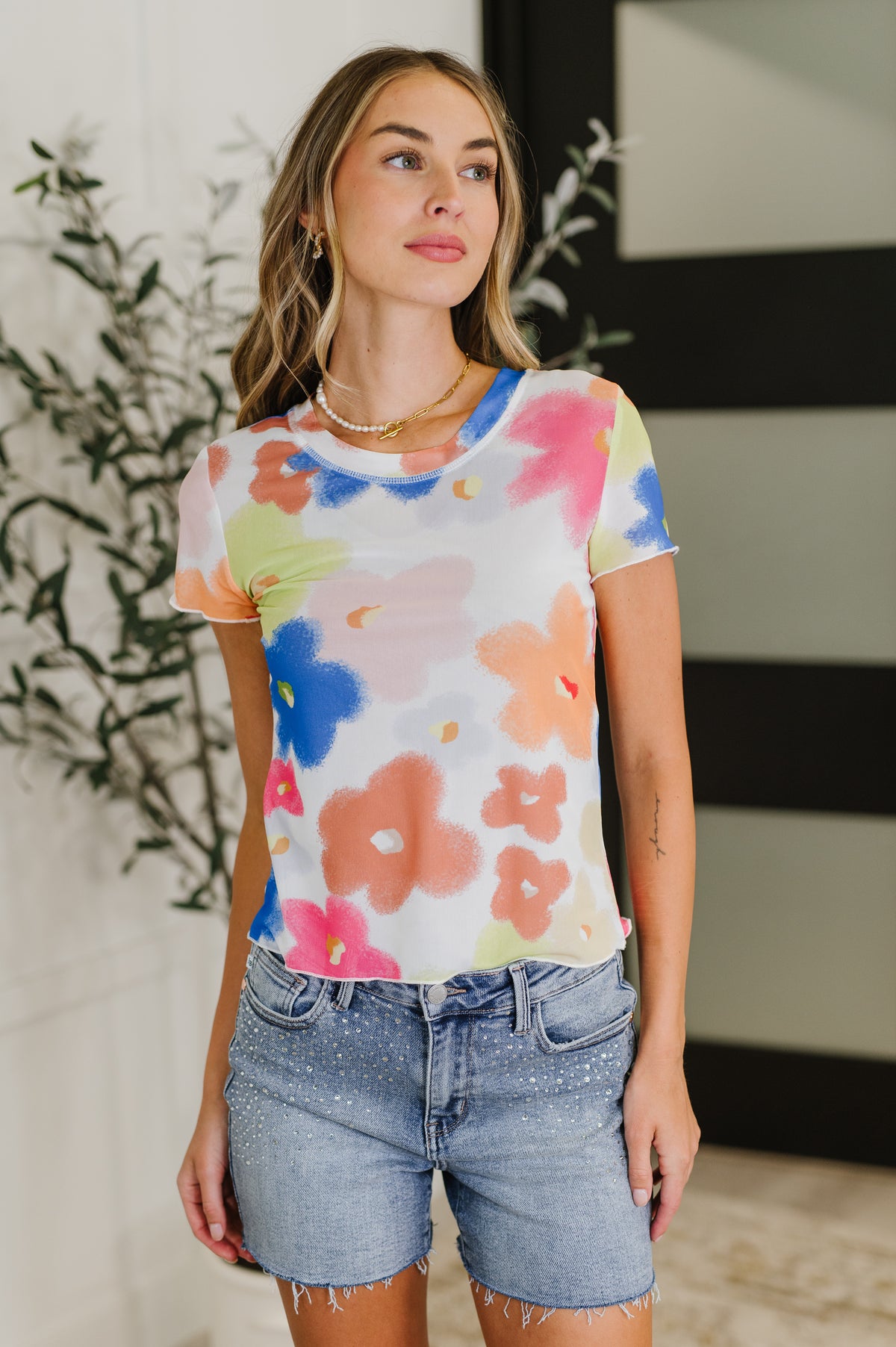 PREORDER: Sheer Floral Layering Top - Ships in 2-3 weeks