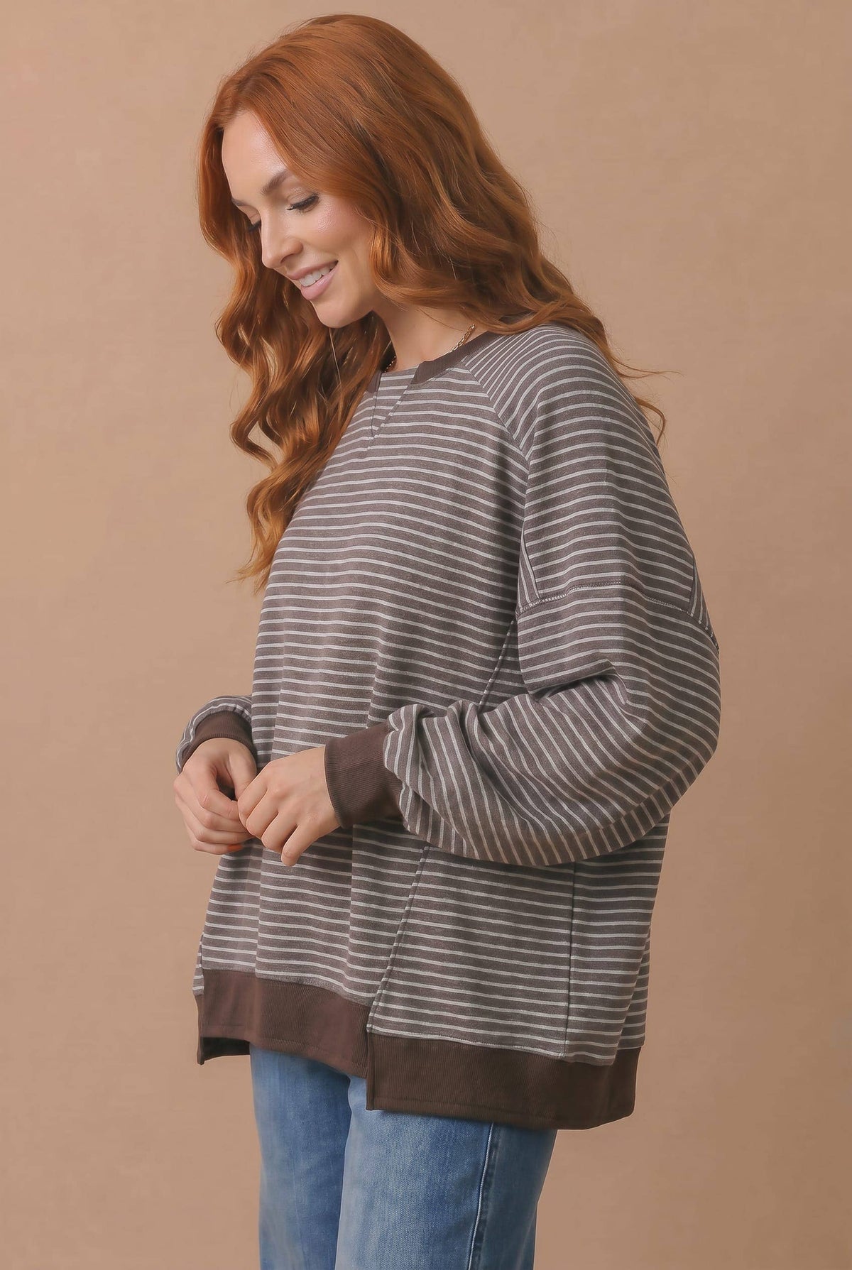 Leafy Breeze Relaxed Sweater Top - 10/23/2026