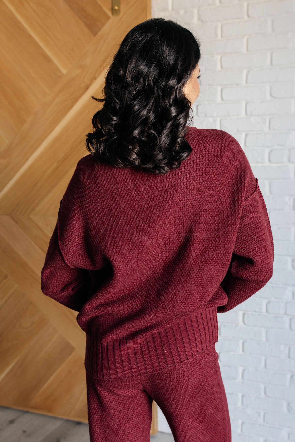 Simple Solution Knit Set in Wine - 10/17/2024