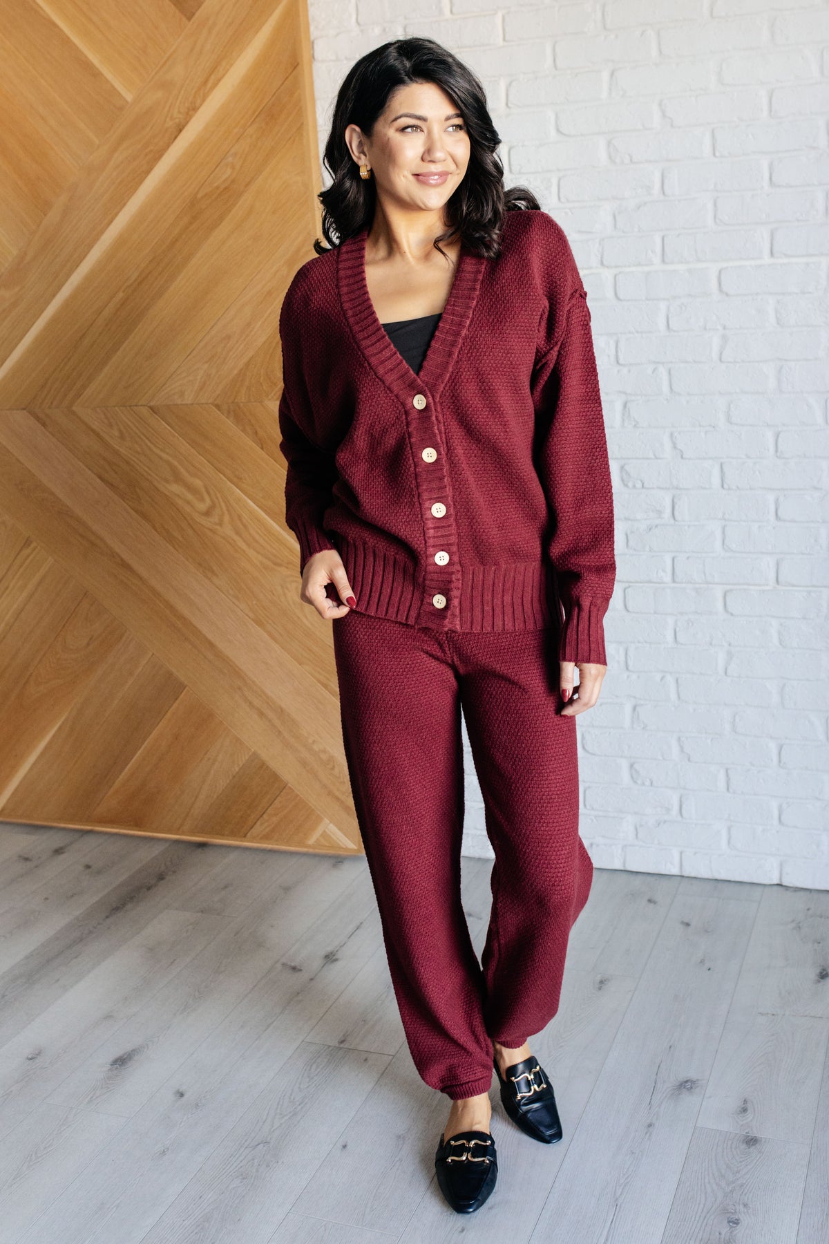 Simple Solution Knit Set in Wine - 10/17/2024