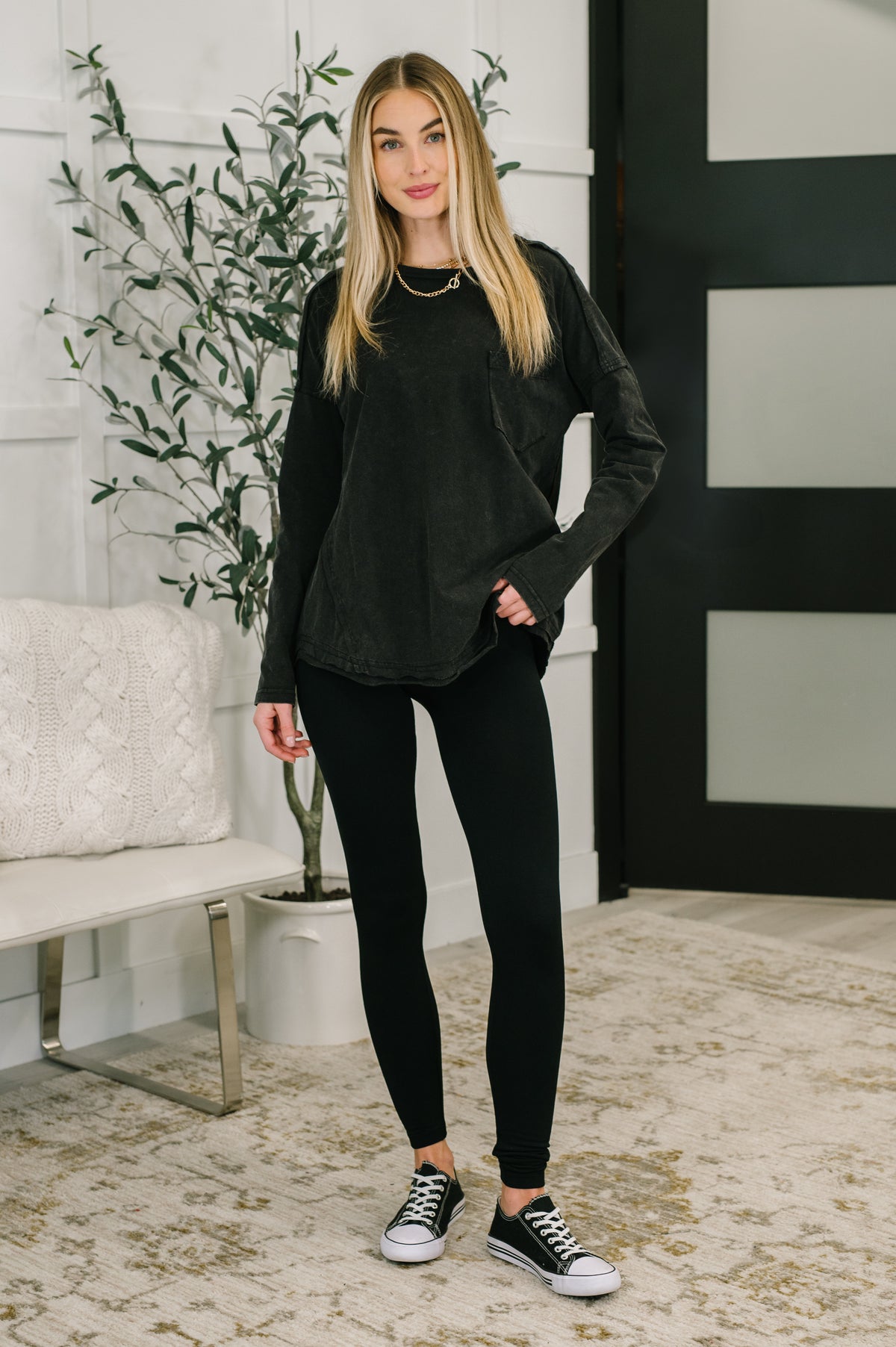 Simple as That Drop Shoulder Exposed Seam Top - 12/16/2025