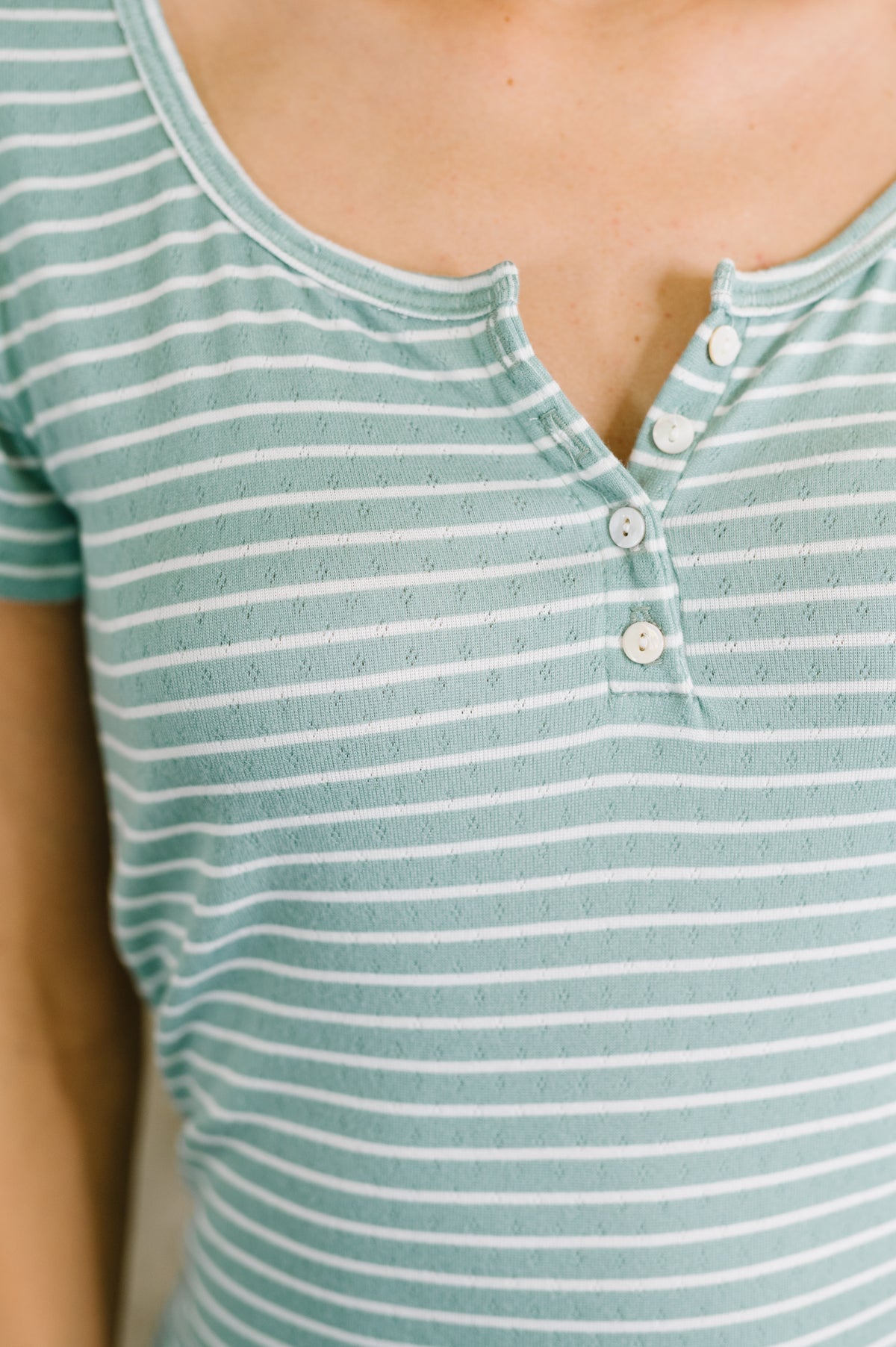 Simply Me Scoop Neck Henley Top - 5/12/2026 NEW