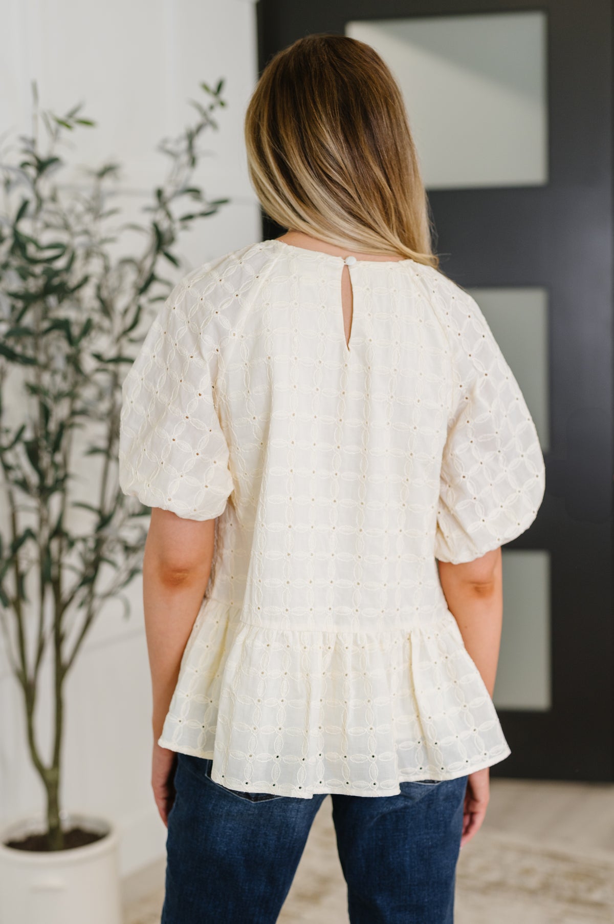 Simply Stunning Eyelet Knit Top - 8/15/2025