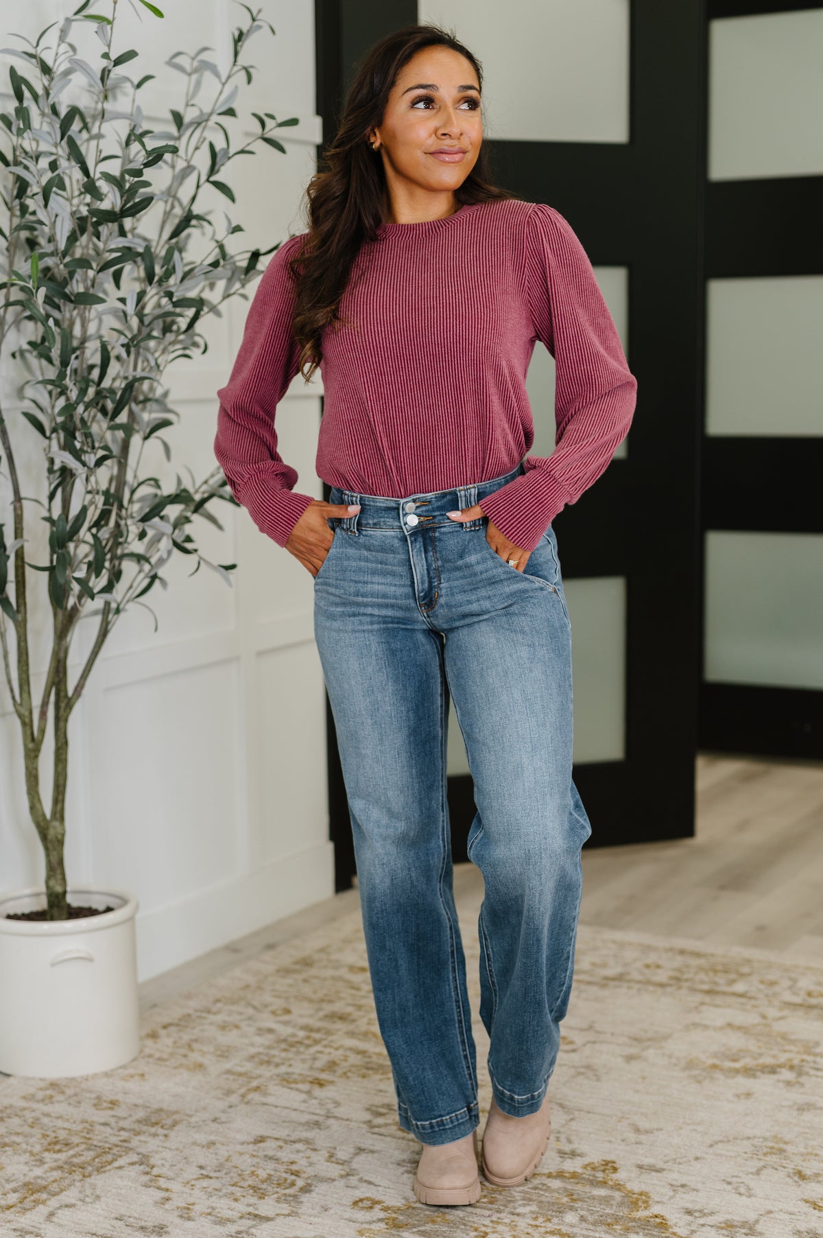Simply Styled Balloon Sleeve Knit Top - 9/12/2025