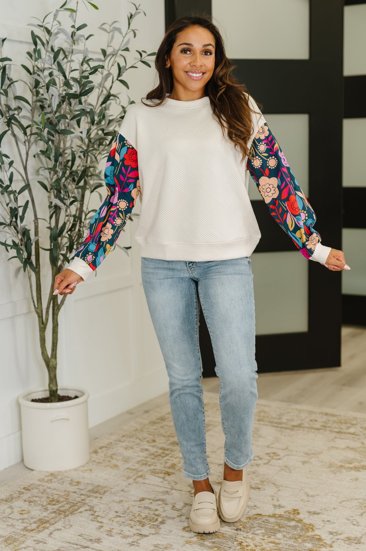 Sing a Melody Floral Sleeve Top - 9/16/2025