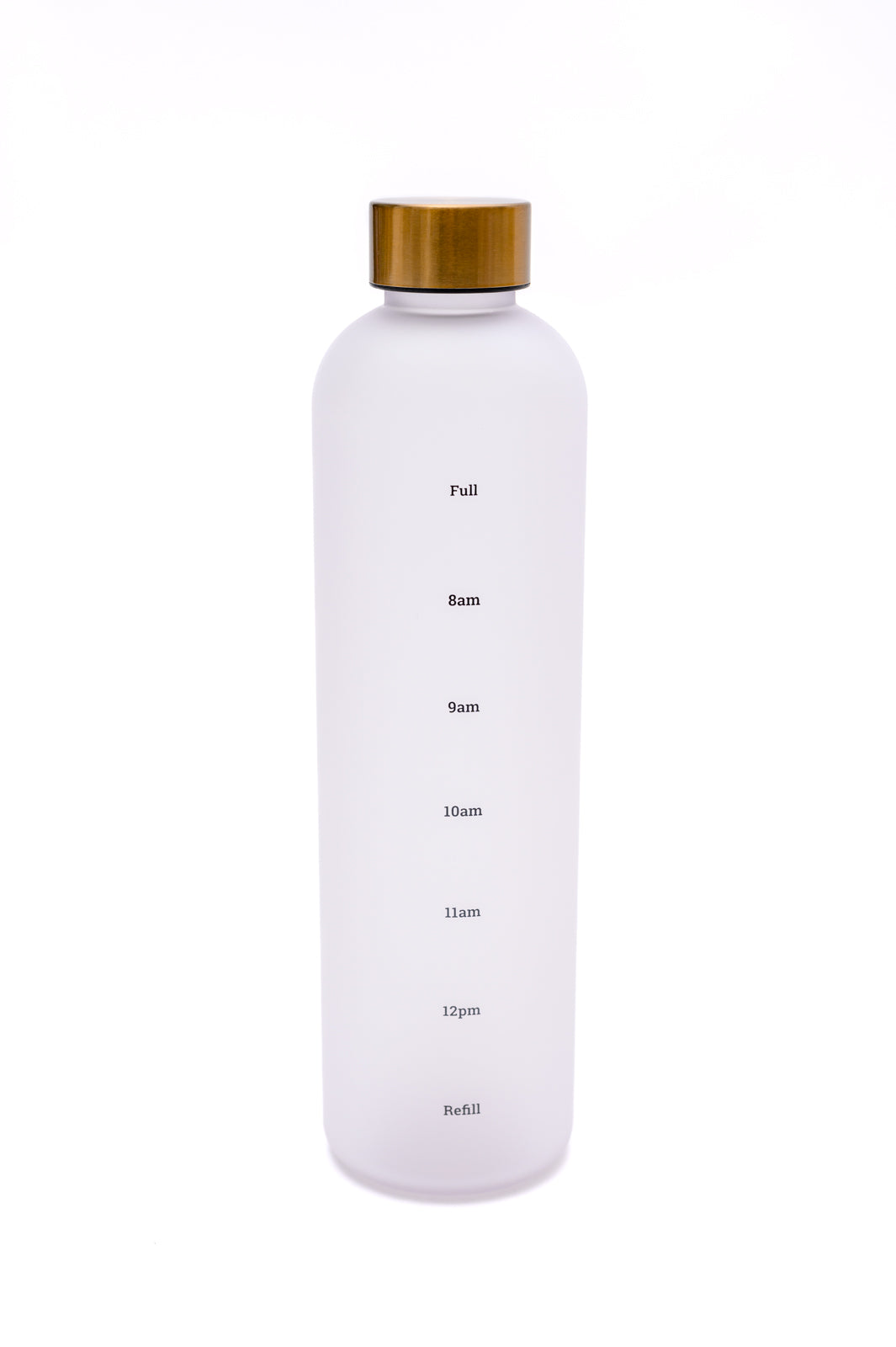Sippin' Pretty 32 oz Translucent Water Bottle in White & Gold  - 10/23/2026