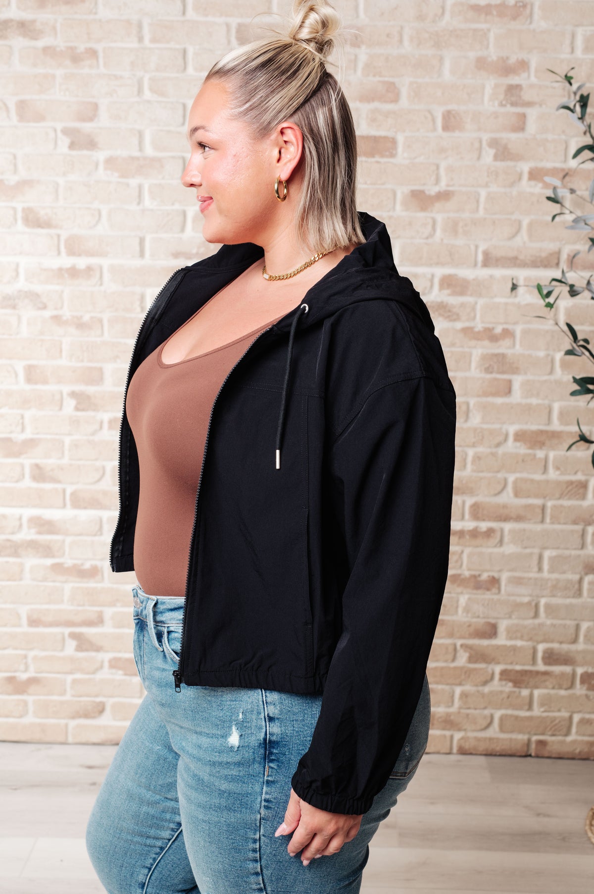 Sky of Only Clouds Zip Up in Black - 10/20/2025