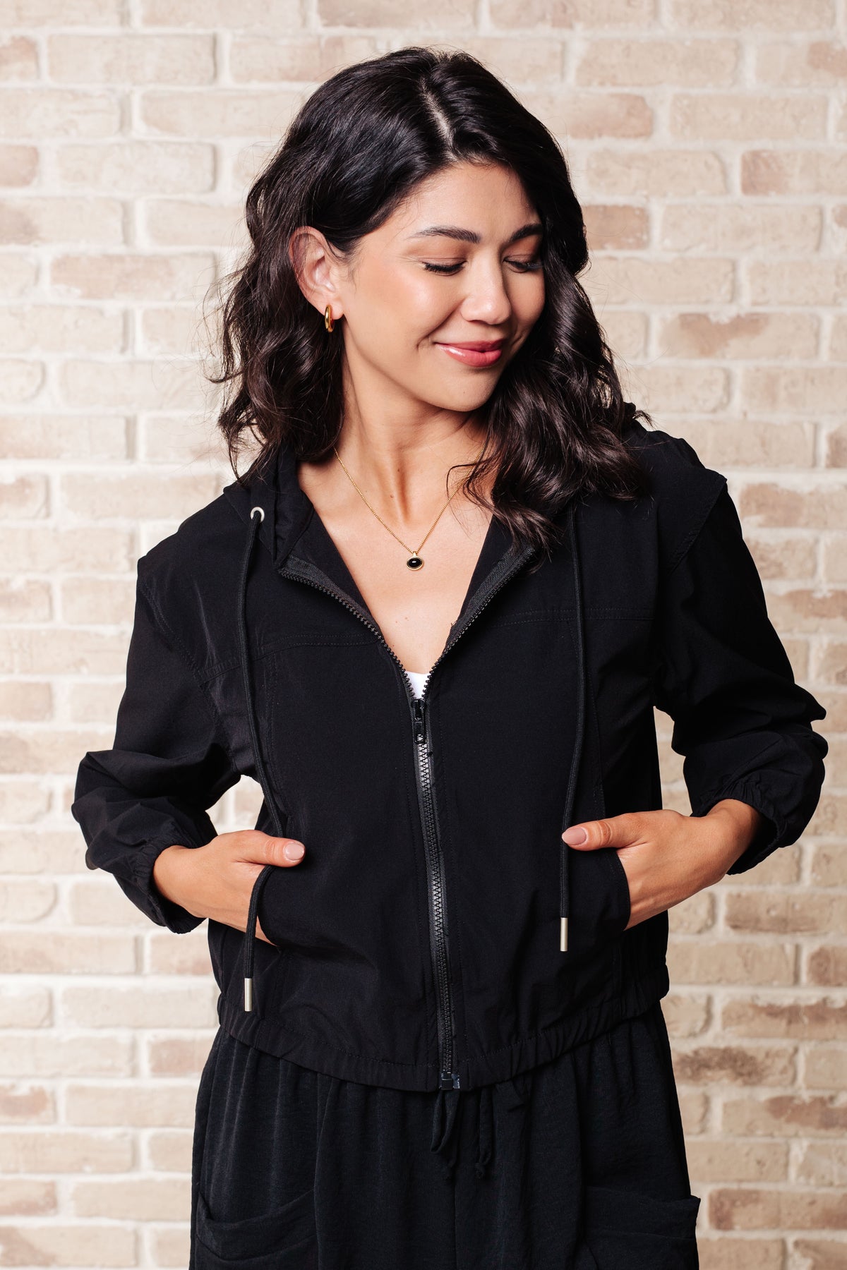 Sky of Only Clouds Zip Up in Black - 10/20/2025