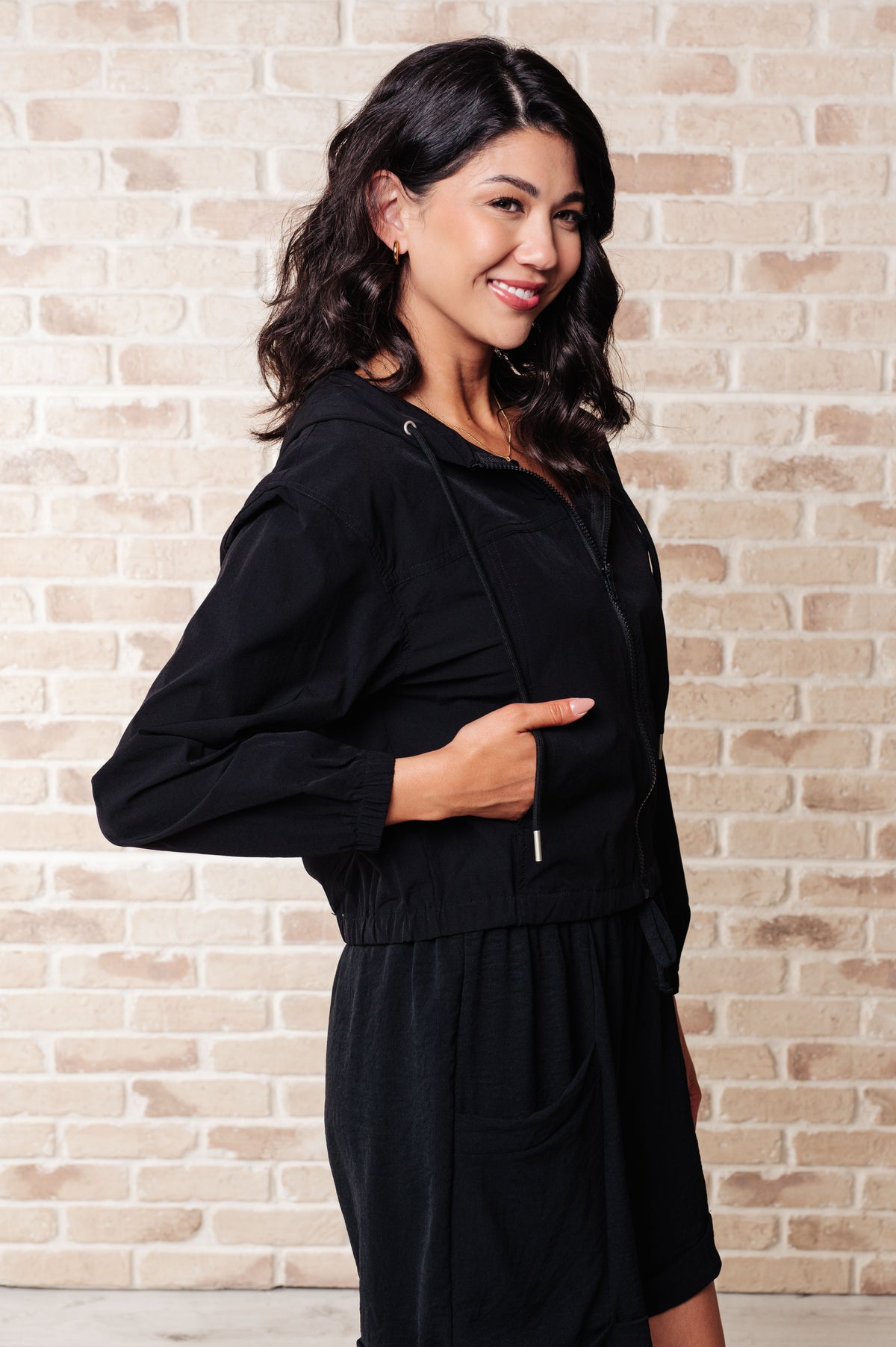 Sky of Only Clouds Zip Up in Black - 10/20/2025