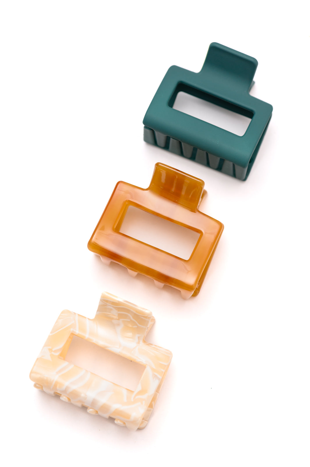 Small Square Claw Clip Set of 3 - 9/24/2024