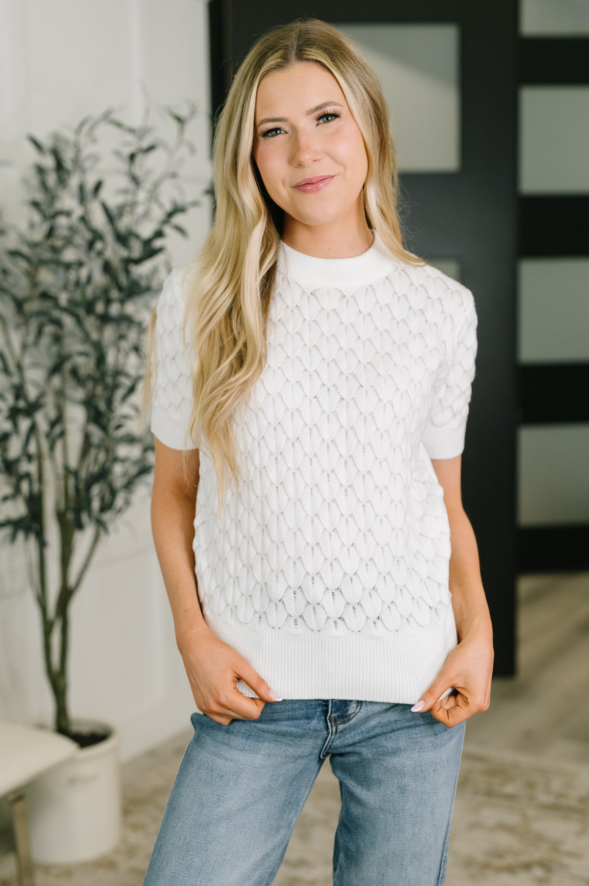 So Intriguing Textured Knit Top - 7/31/2026