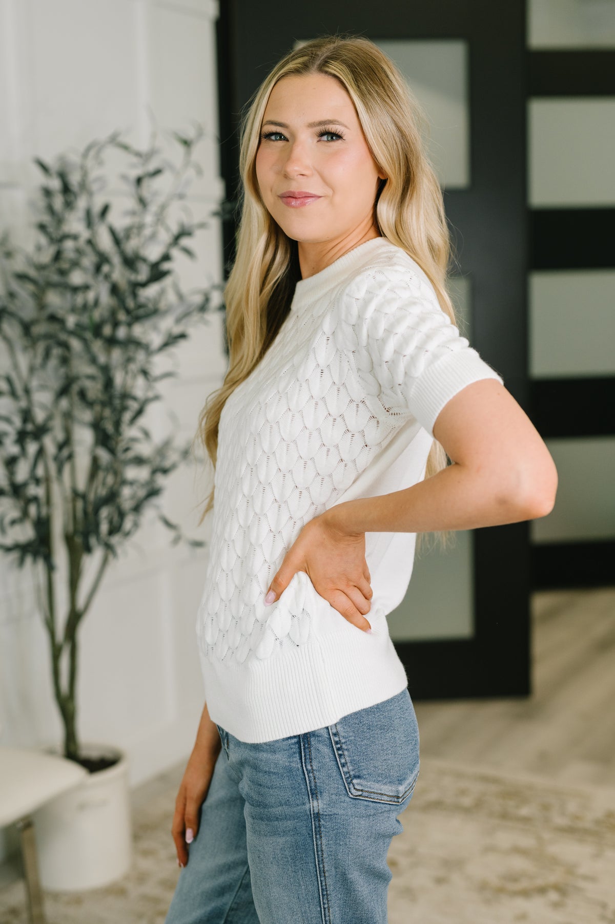 So Intriguing Textured Knit Top - 7/31/2026