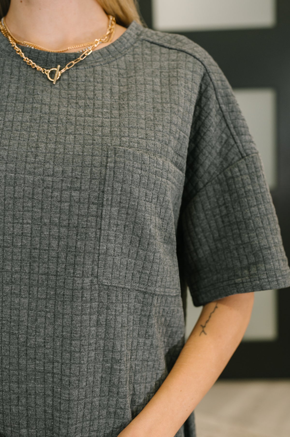 So Thoughtful That Way Textured T-Shirt Dress - 12/16/2025