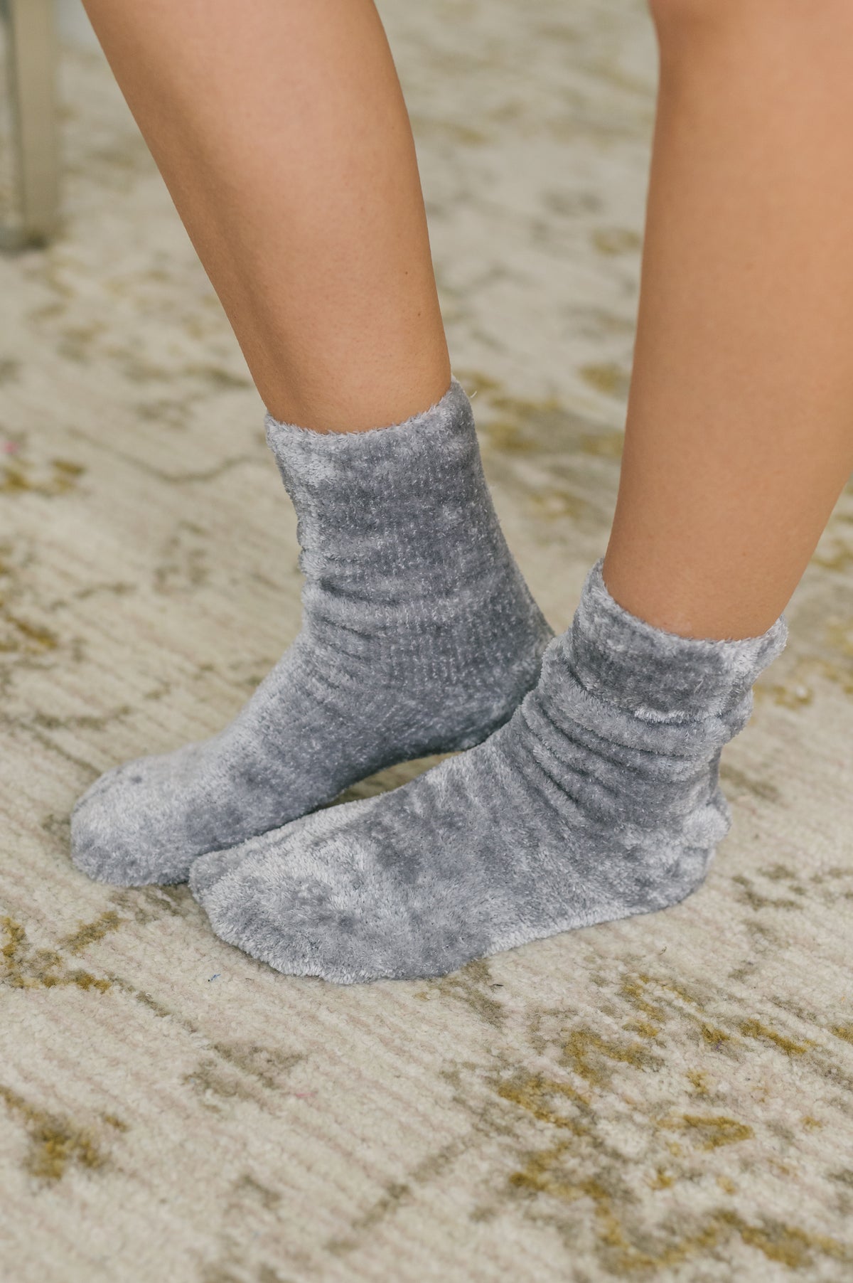 Soft Form Luxury Chenille Socks in Grey - 11/13/2026