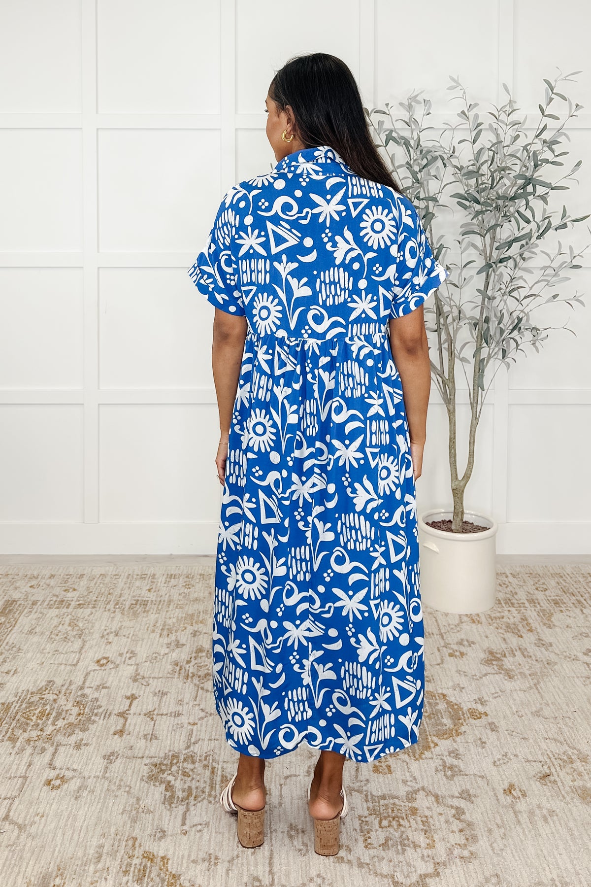 Soft Sonata V-Neck Dress in Blue - 4/15/2025