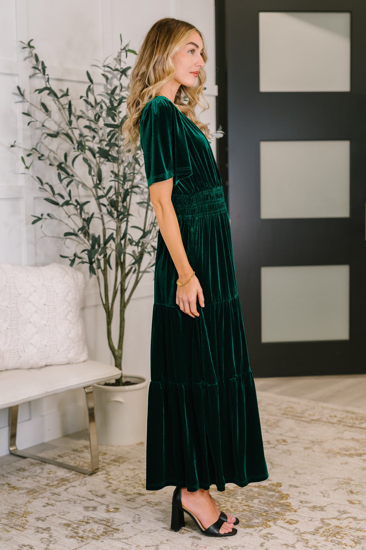 Softest Touch Velvet Tiered Dress - 12/5/2025