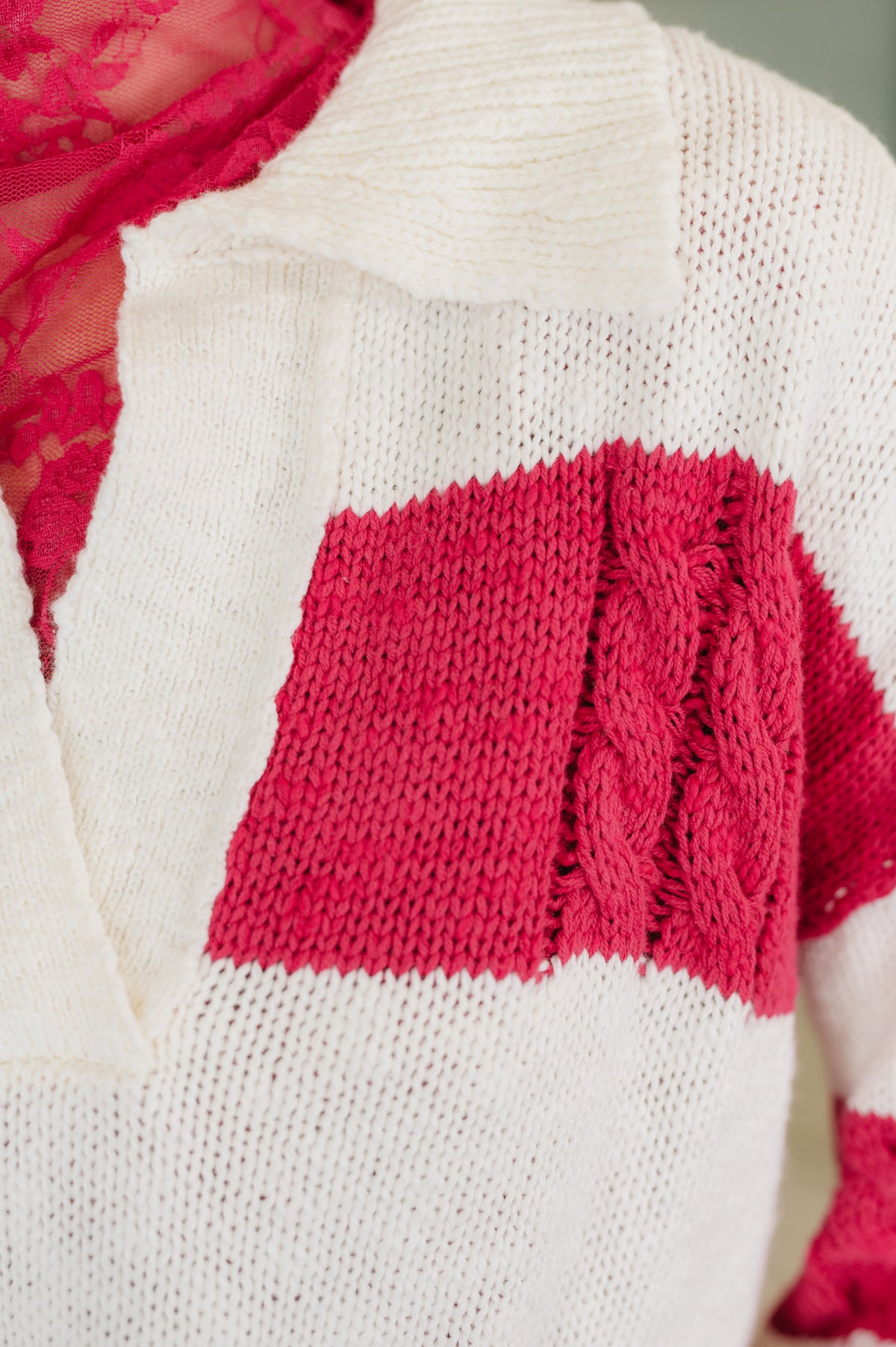 Something In Between Striped Collared Sweater - 11/3/2026