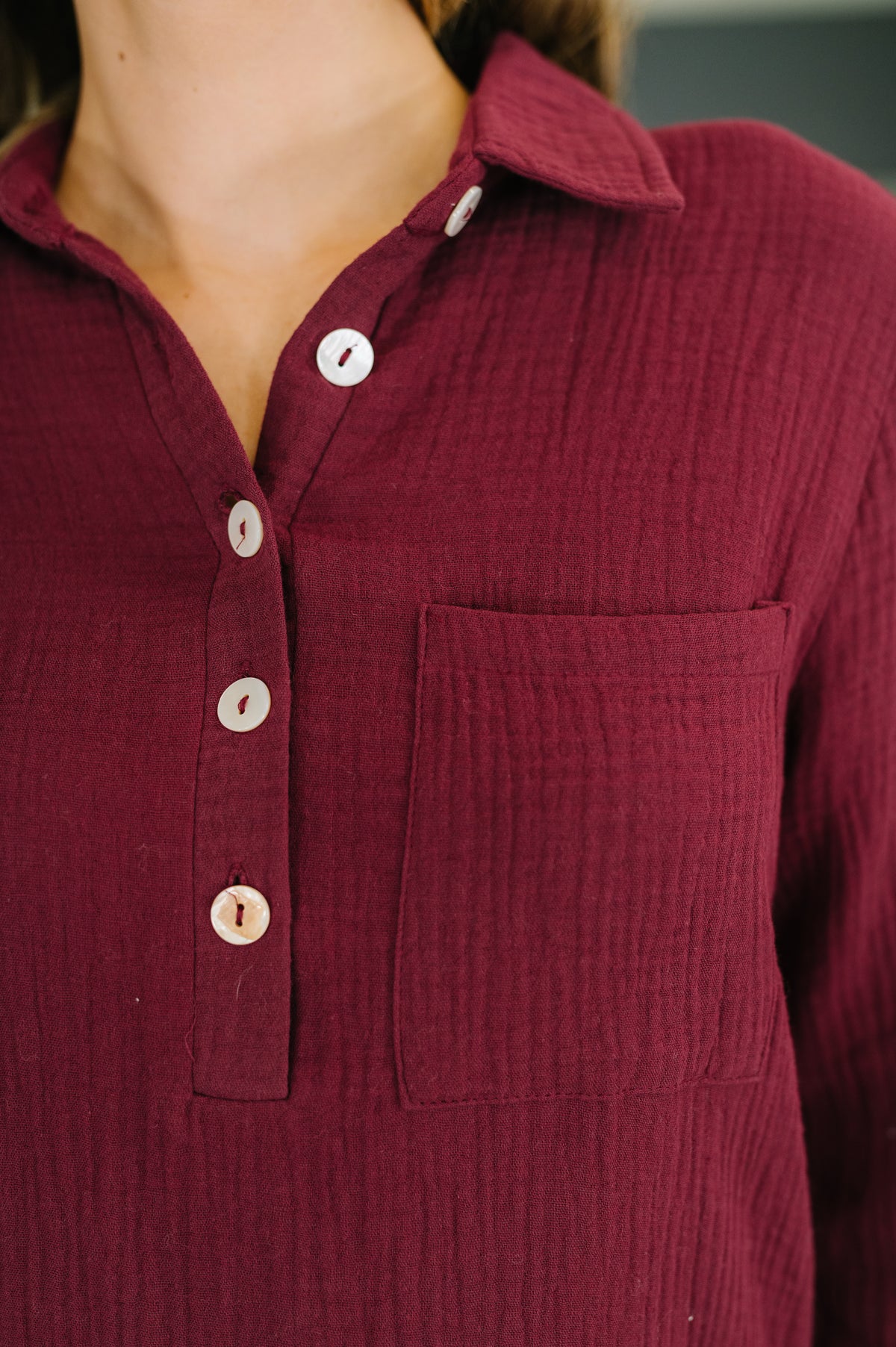 Sorelle Classic Collared Dress in Wine - 11/3/2026