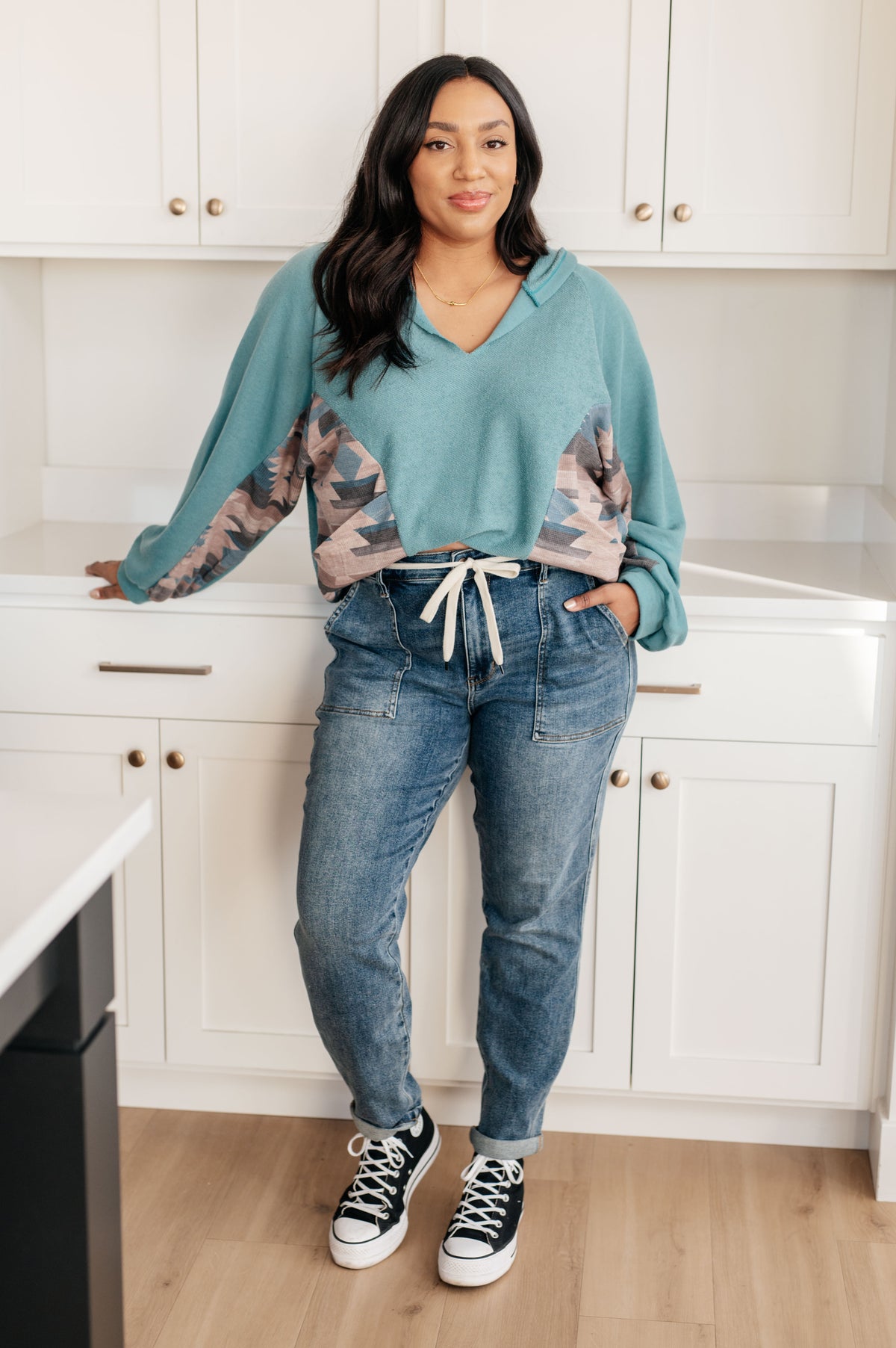 Southwest Sunrise Patchwork Hoodie - 11/13/2025