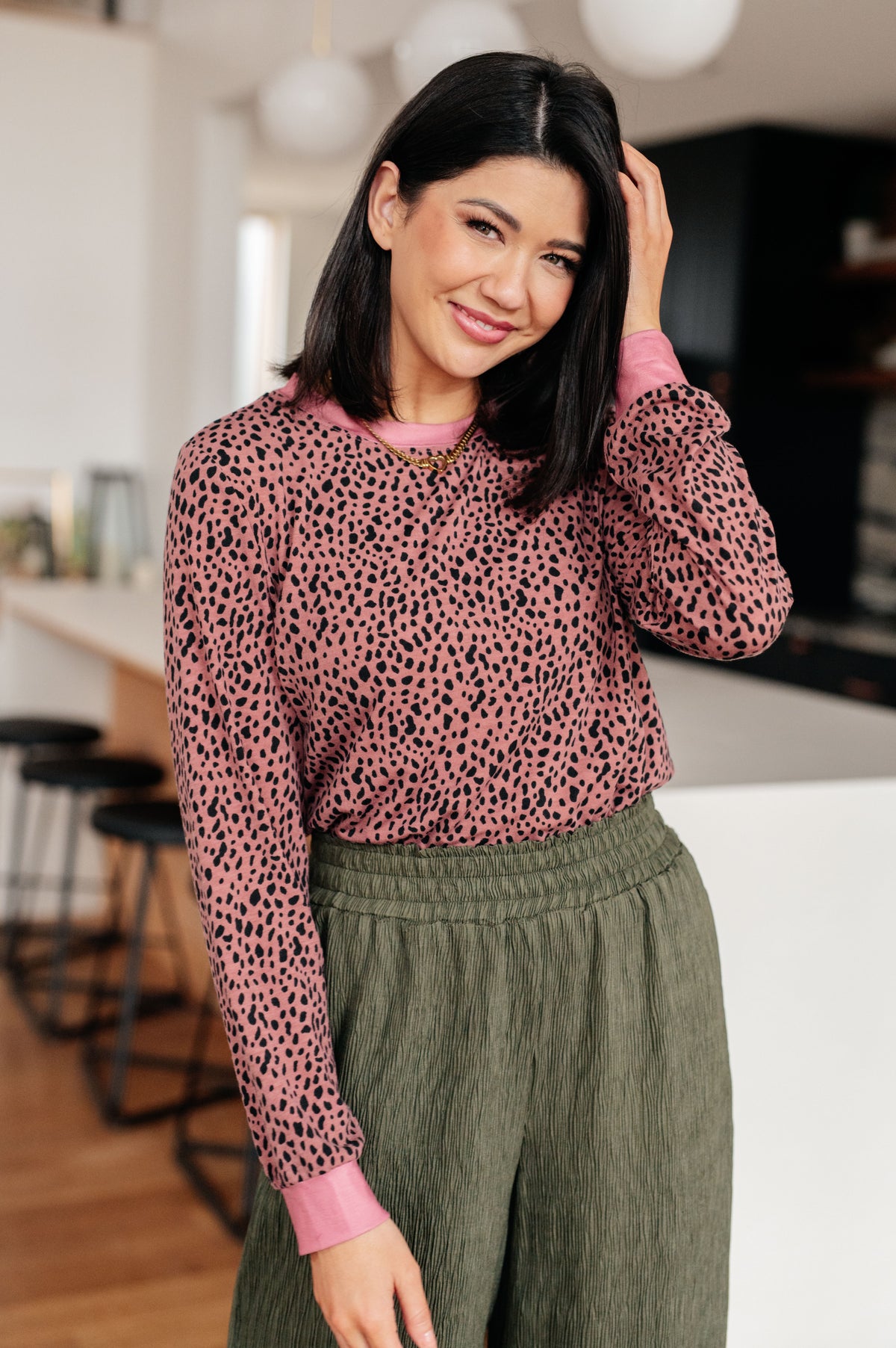Spotted Around Town Long Sleeve Top - 10/23/2025
