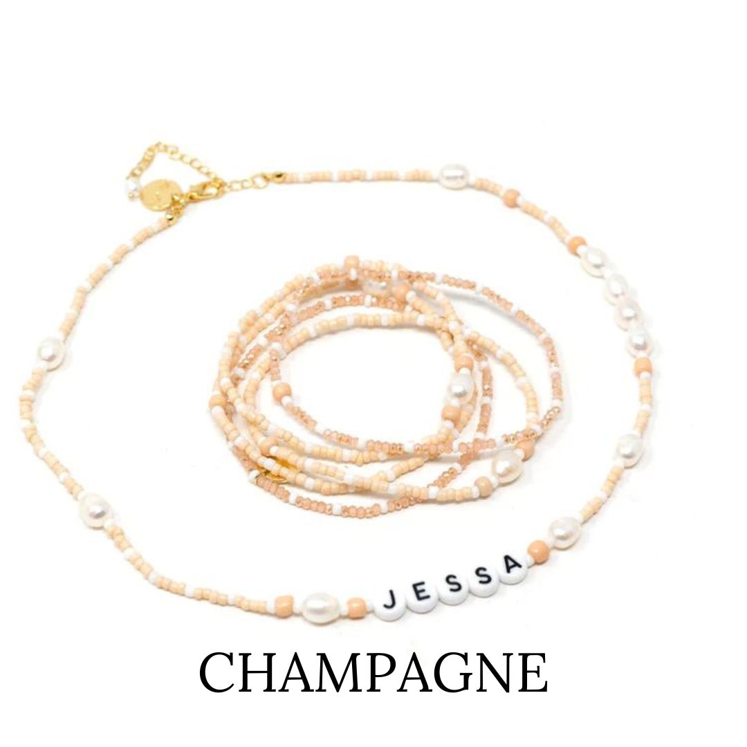 PREORDER: Pearl + Bead Necklace - Custom Order