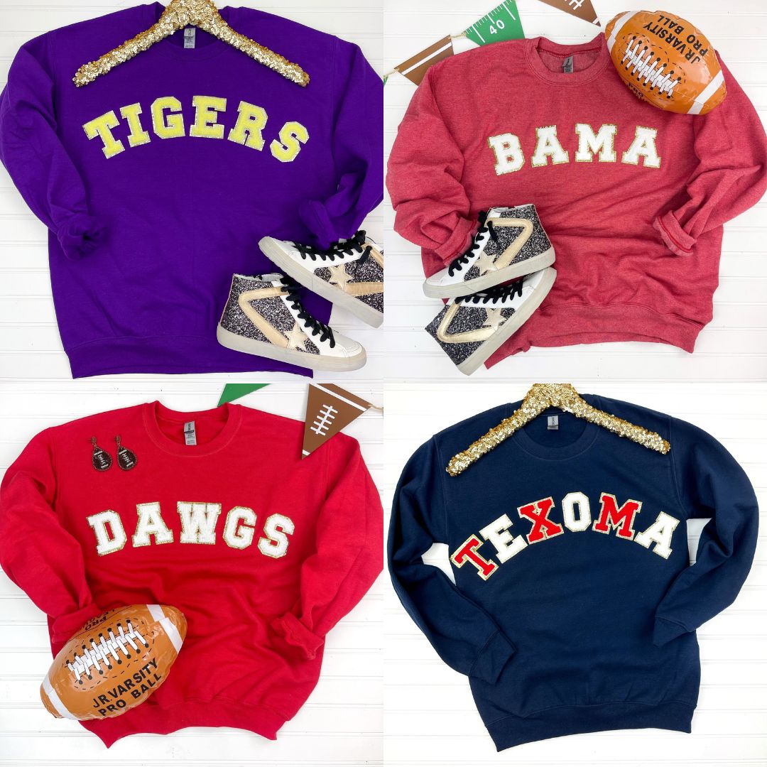 Game Day Patch Sweatshirt - Lots of Team Options! - RTS