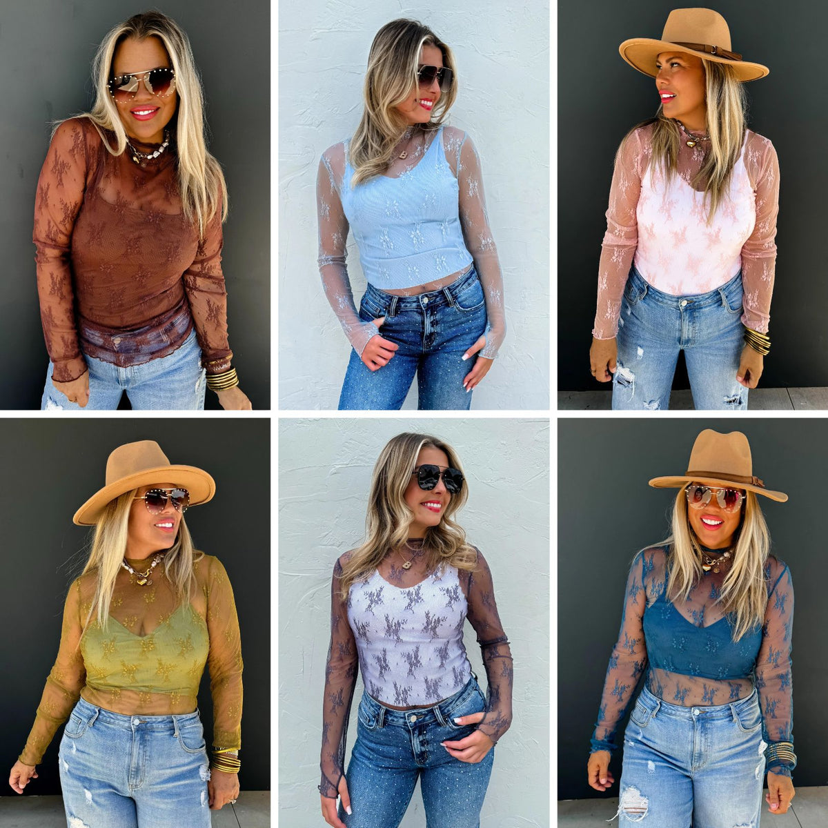 Roxy Lace Top in Six Colors - RTS