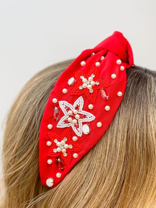 PREORDER: Game Day Star Embellished Headbands In Two Colors