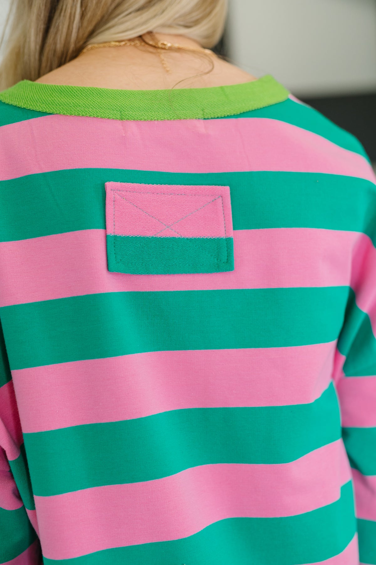 Stars On Stripes Patchwork Striped Sweatshirt - 9/23/2025