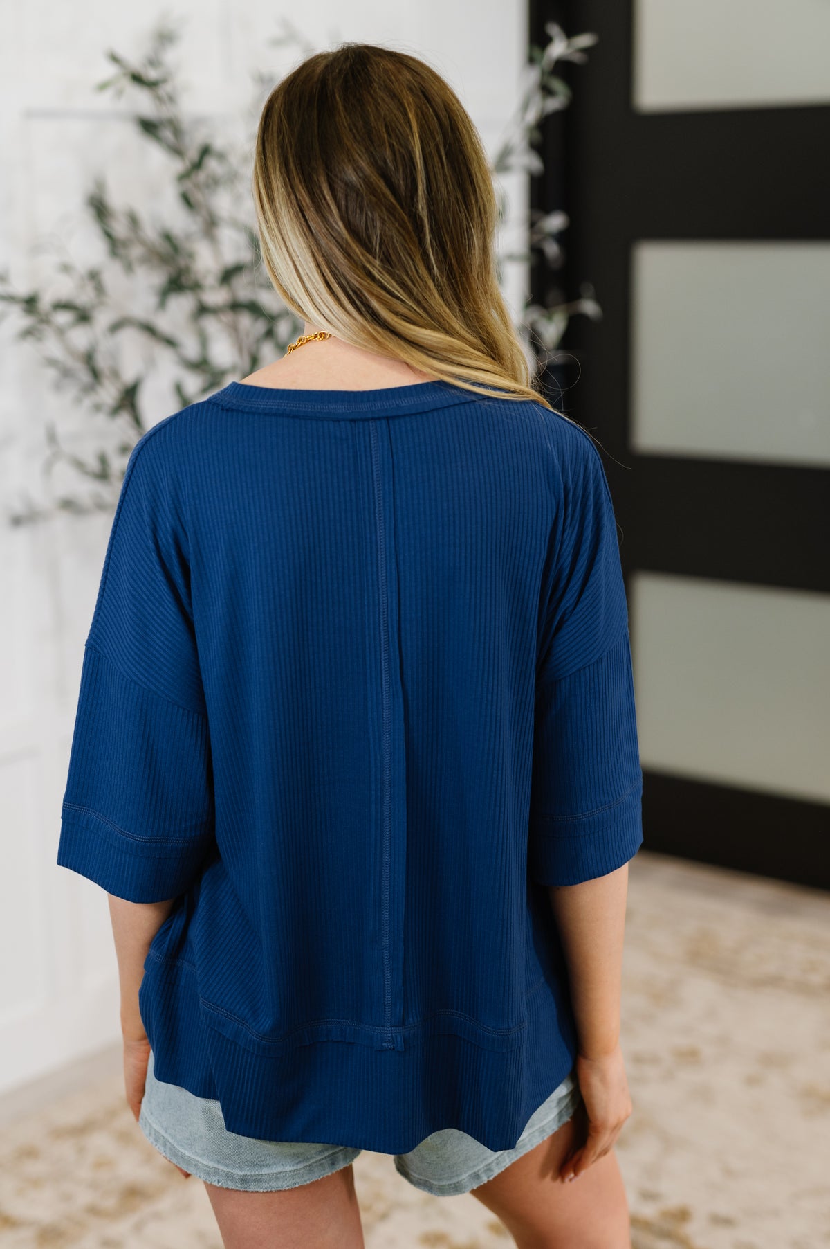 Stay On Top Relaxed Tee in Light Navy - 6/18/2025