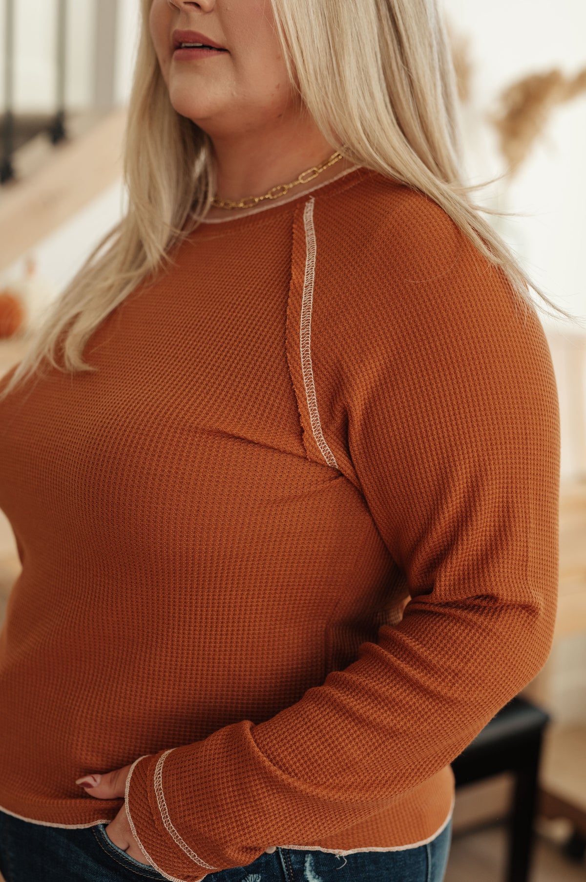 Stitch In Time Waffle Knit Top - 10/2/2025