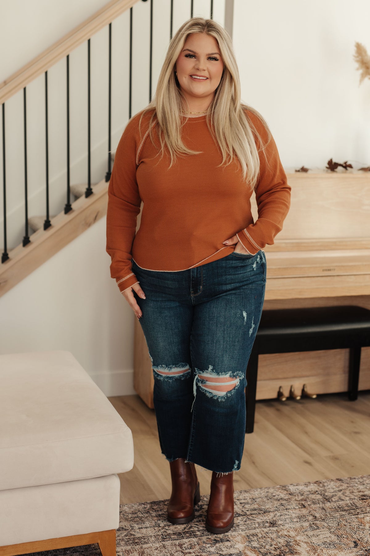 Stitch In Time Waffle Knit Top - 10/2/2025