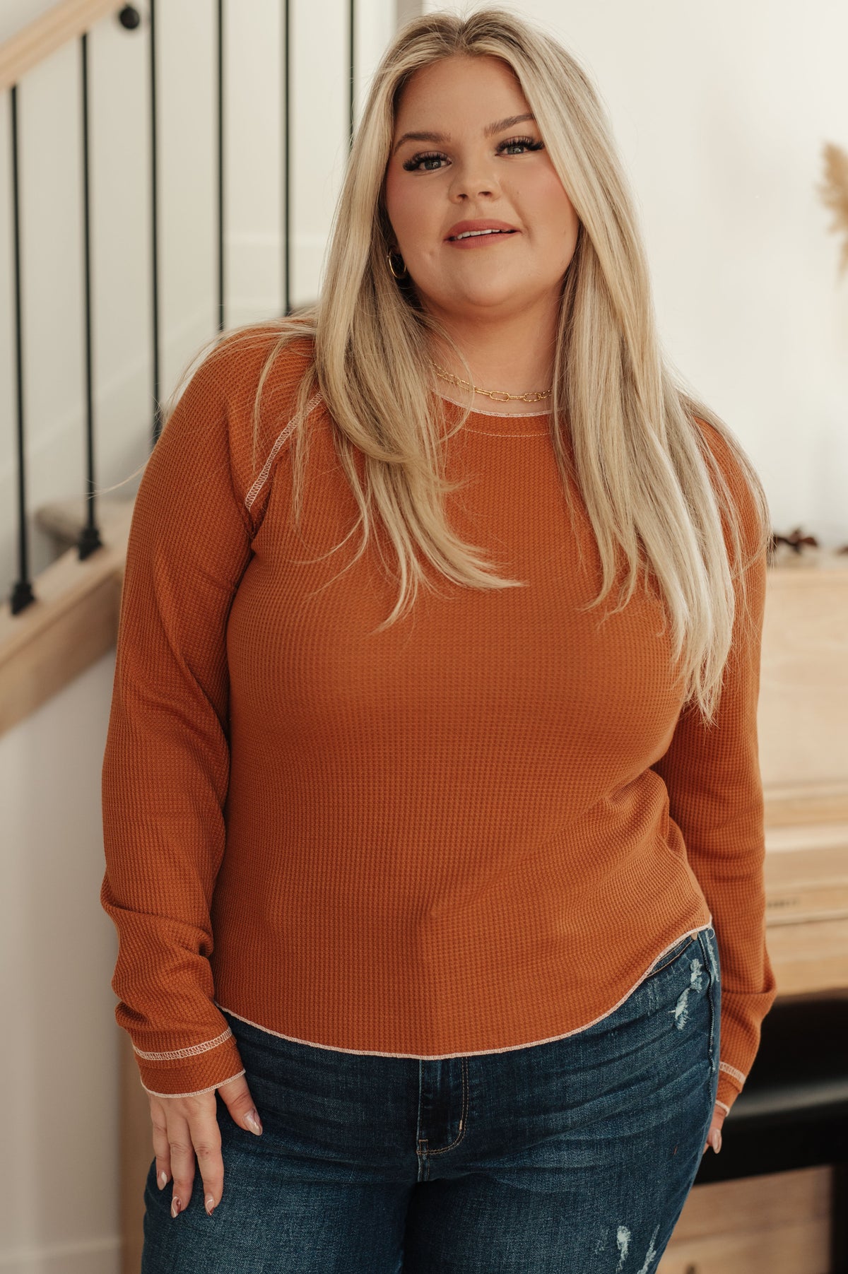 Stitch In Time Waffle Knit Top - 10/2/2025