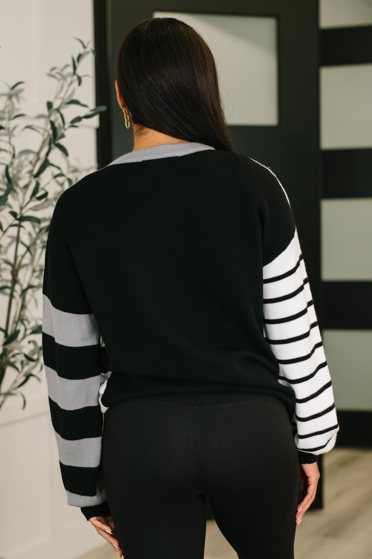 Striped Simplicity Color Block Relaxed Pullover - 1/2/2026