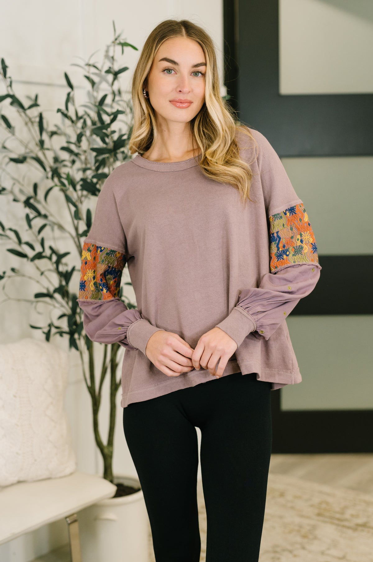 Subtle Breeze Floral Patchwork Pullover - 1/23/2026