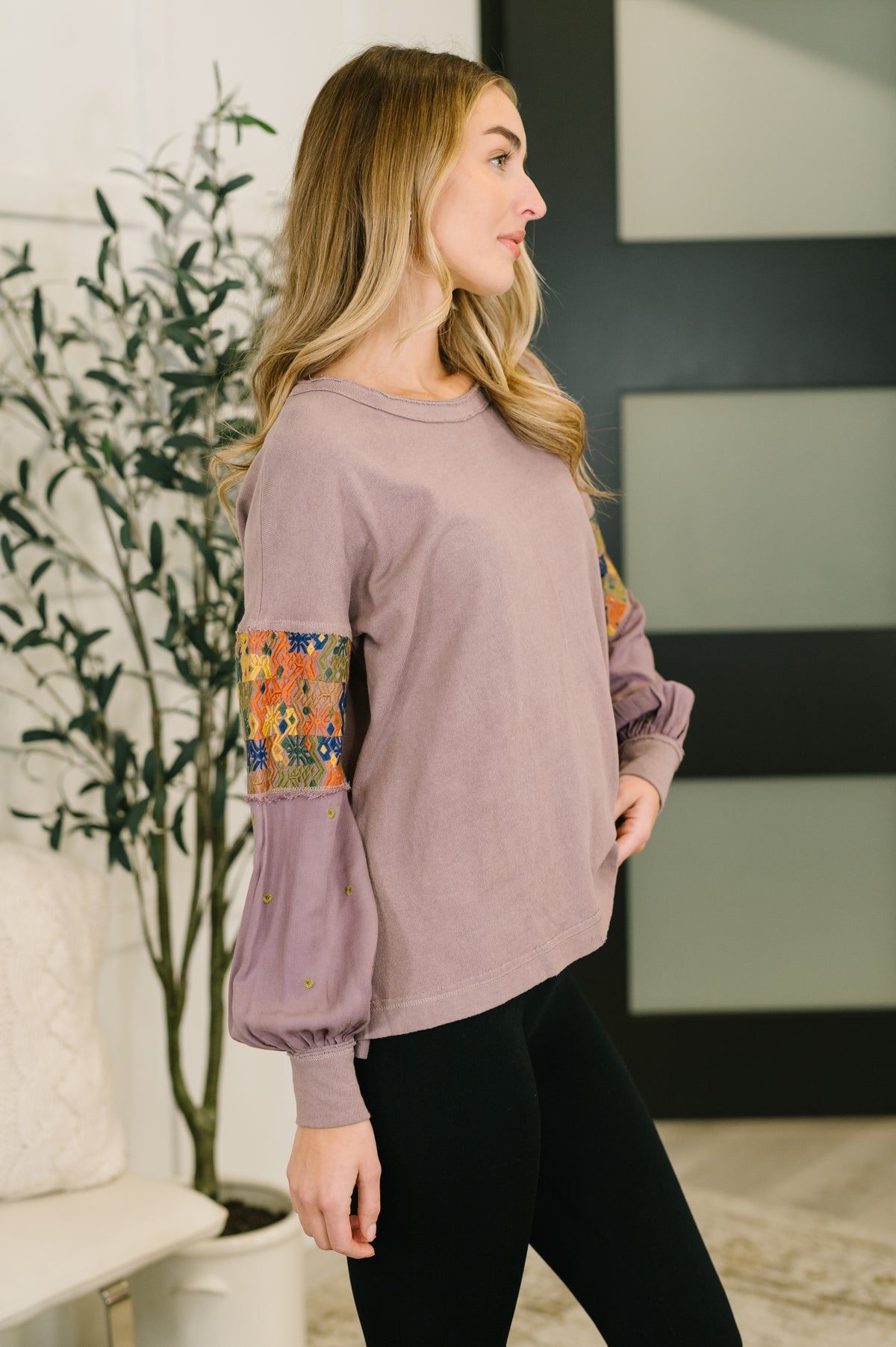 Subtle Breeze Floral Patchwork Pullover - 1/23/2026
