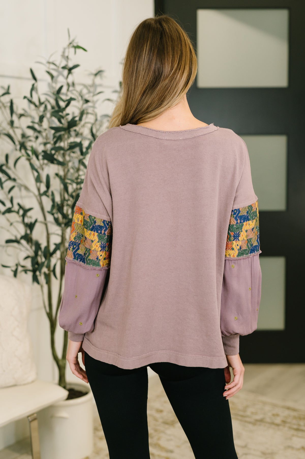 Subtle Breeze Floral Patchwork Pullover - 1/23/2026
